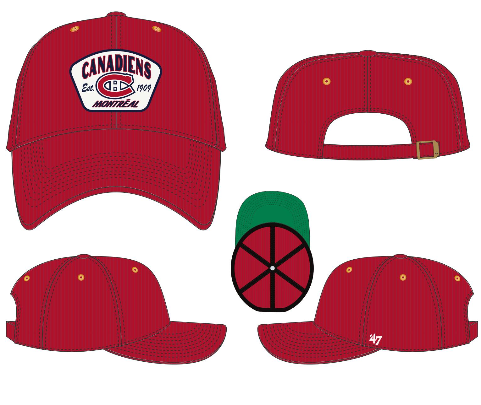 Montreal Canadiens NHL 47 Brand Men's Red Accordia MVP Adjustable Hat