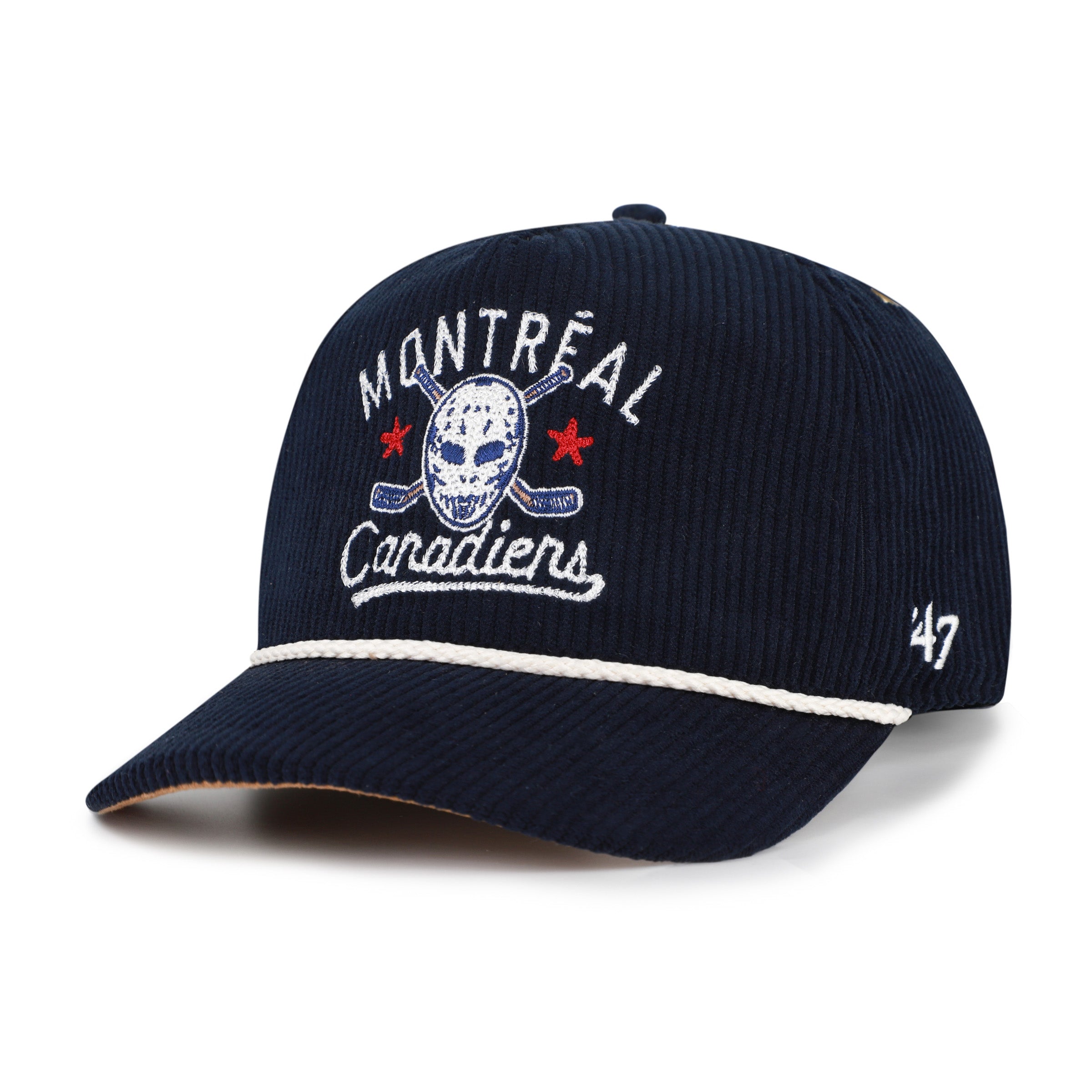 Montreal Canadiens NHL 47 Brand Men's Navy HPD Corduroy Rope Hitch Adjustable Hat