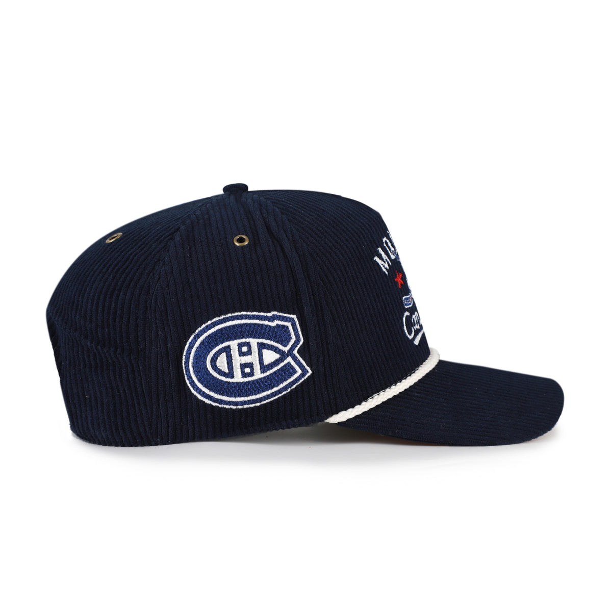 Montreal Canadiens NHL 47 Brand Men's Navy HPD Corduroy Rope Hitch Adjustable Hat