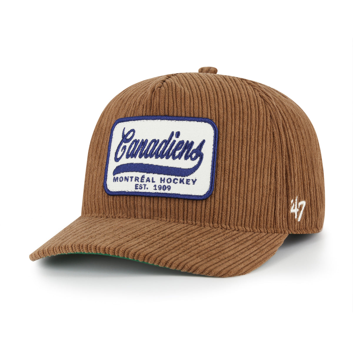 Montreal Canadiens NHL 47 Brand Men's Brown Corduroy Patch Hitch Snapback Hat