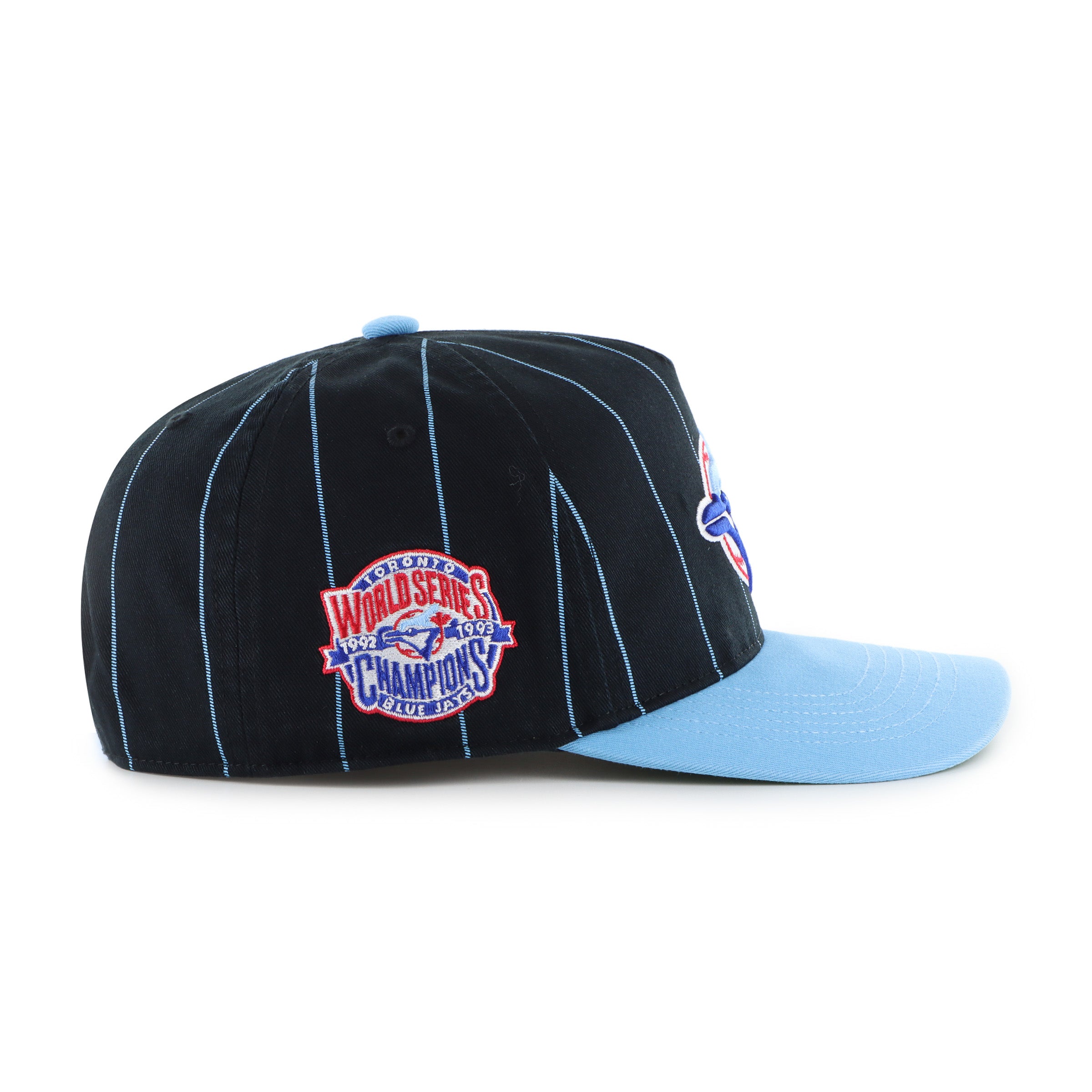 Toronto Blue Jays MLB 47 Brand Men's Navy / Light Blue Cooperstown Pinstripe Hitch Adjustable Hat