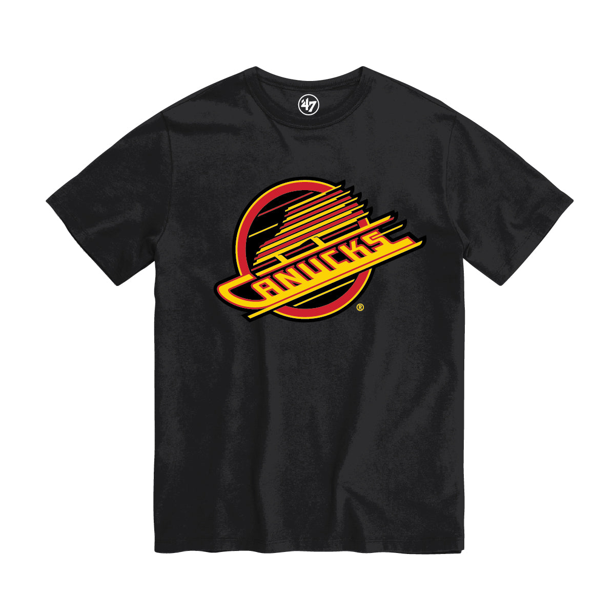 Vancouver Canucks NHL 47 Brand Youth Black Fan T-Shirt
