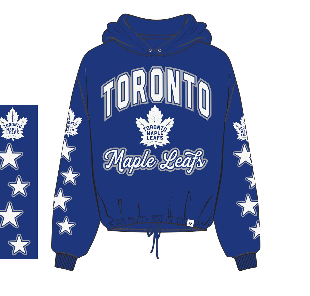 Toronto Maple Leafs NHL 47 Brand Women's Royal Starry Eyed Venice Hoodie
