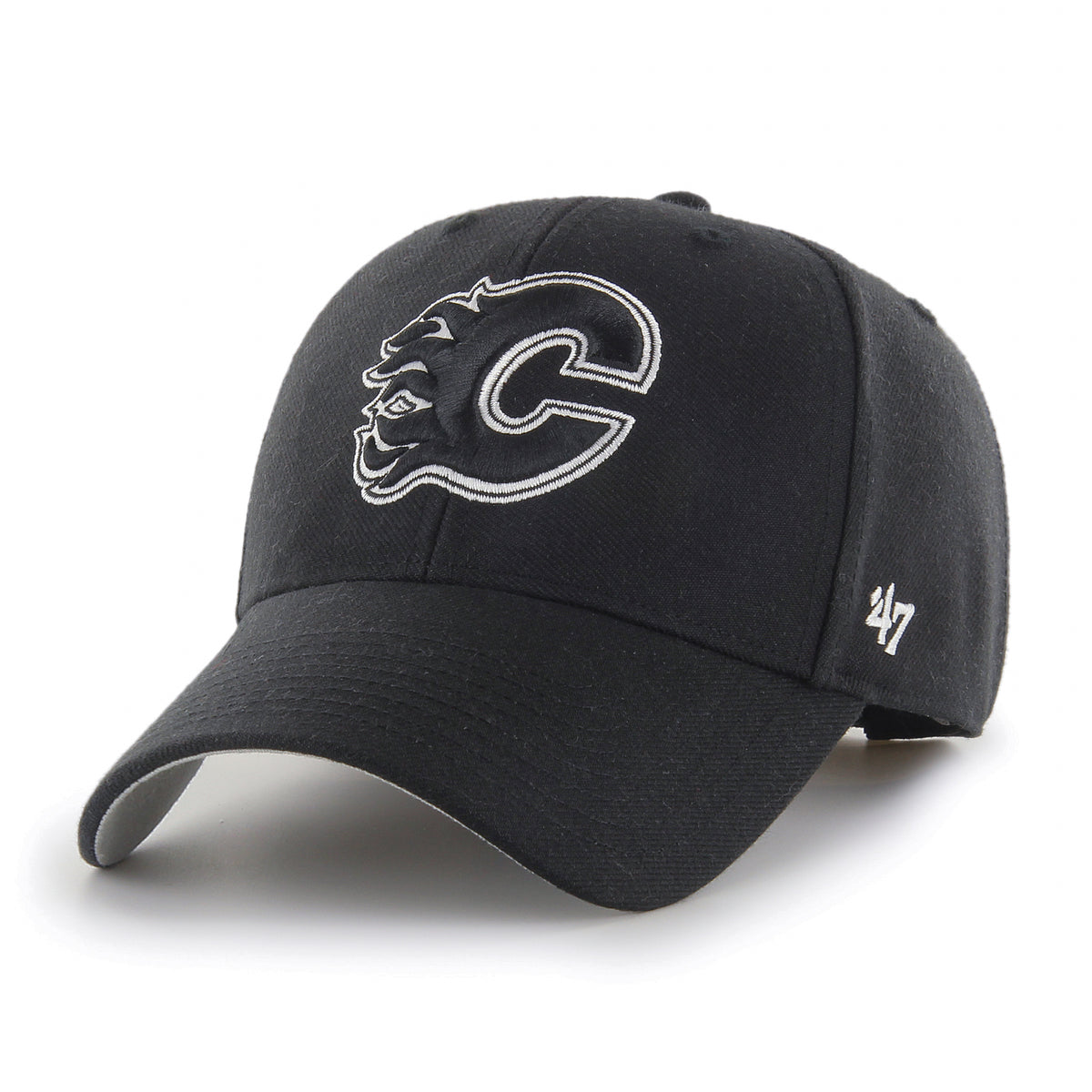 Casquette ajustable MVP noire/blanche pour homme de la LNH 47 Brand des Flames de Calgary