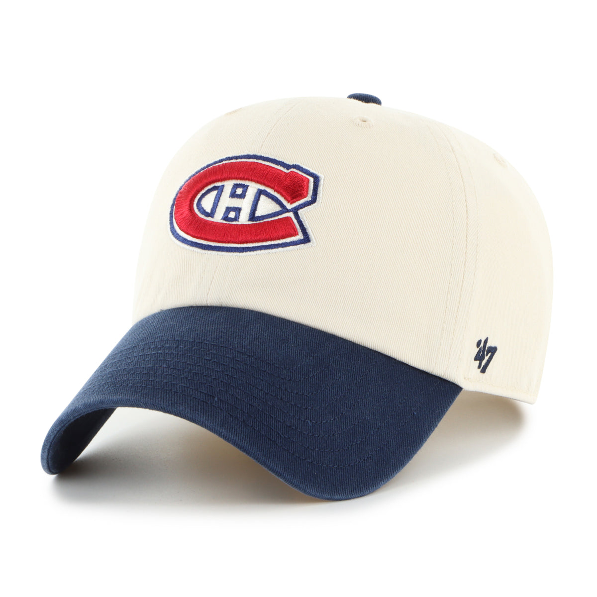Montreal Canadiens NHL 47 Brand Men's Natural Two Tone Clean Up Adjustable Hat
