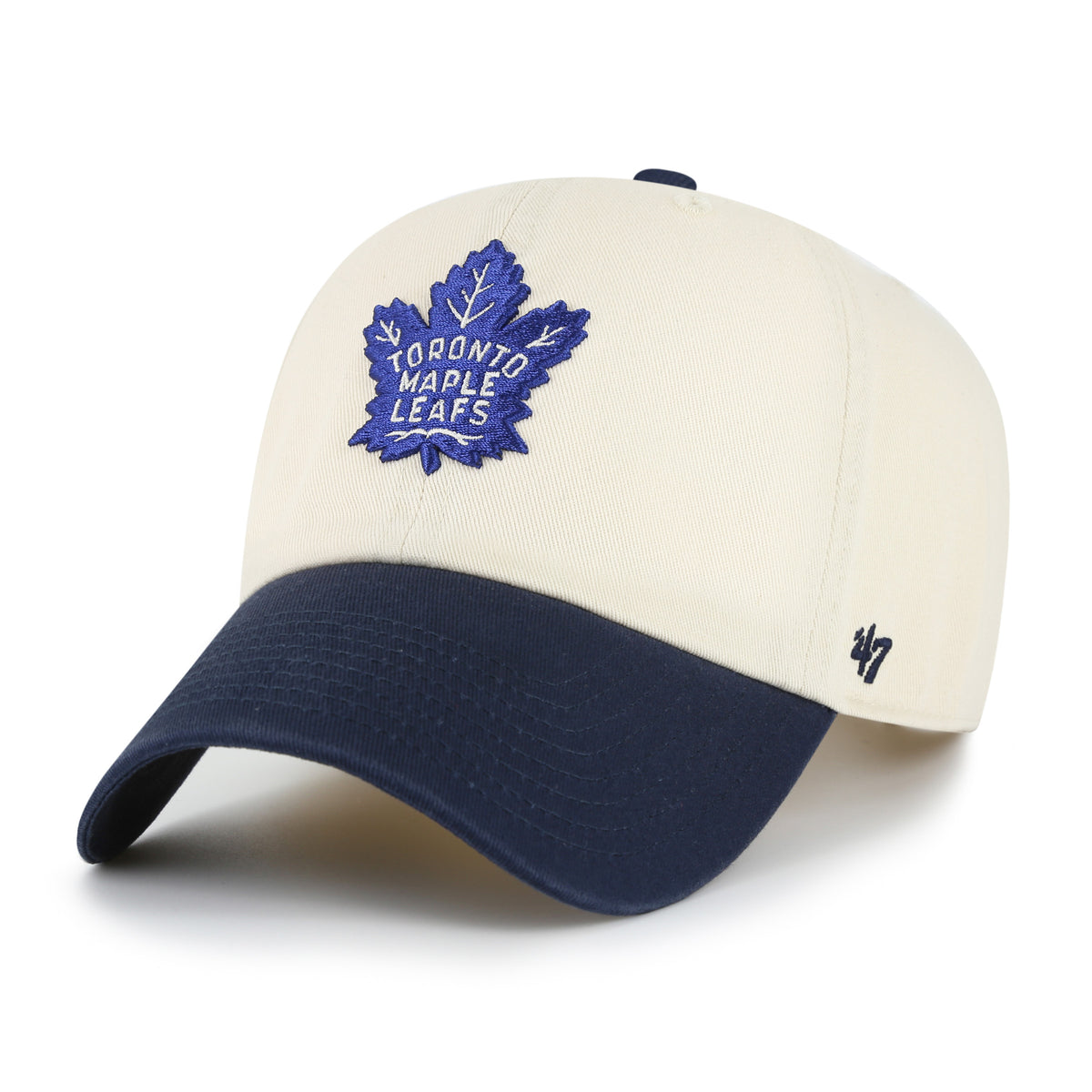 Toronto Maple Leafs NHL 47 Brand Men's Natural Two Tone Clean Up Adjustable Hat