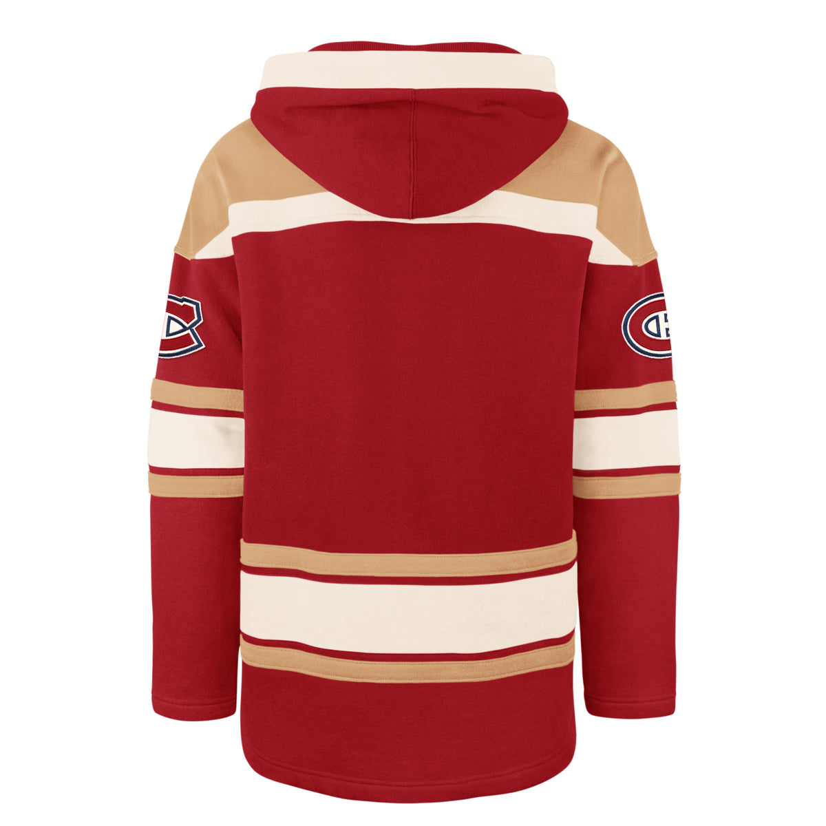 Montreal Canadiens NHL 47 Brand Men's Red Superior Heavyweight Lacer Hoodie