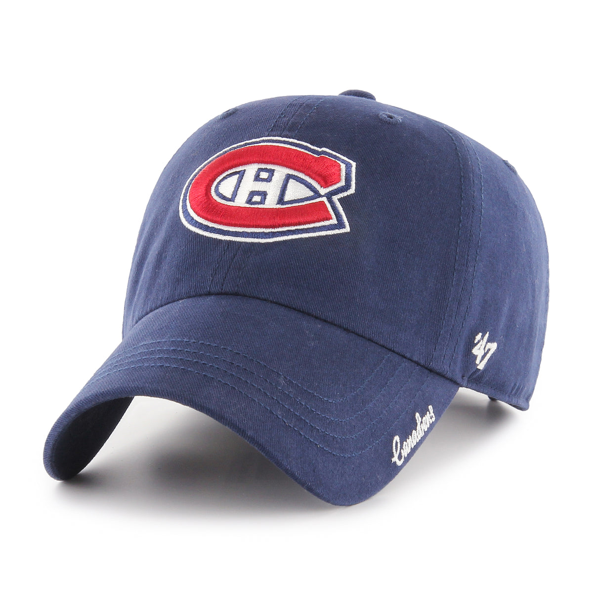 Montreal Canadiens NHL 47 Brand Women's Navy Miata Clean Up Adjustable Hat