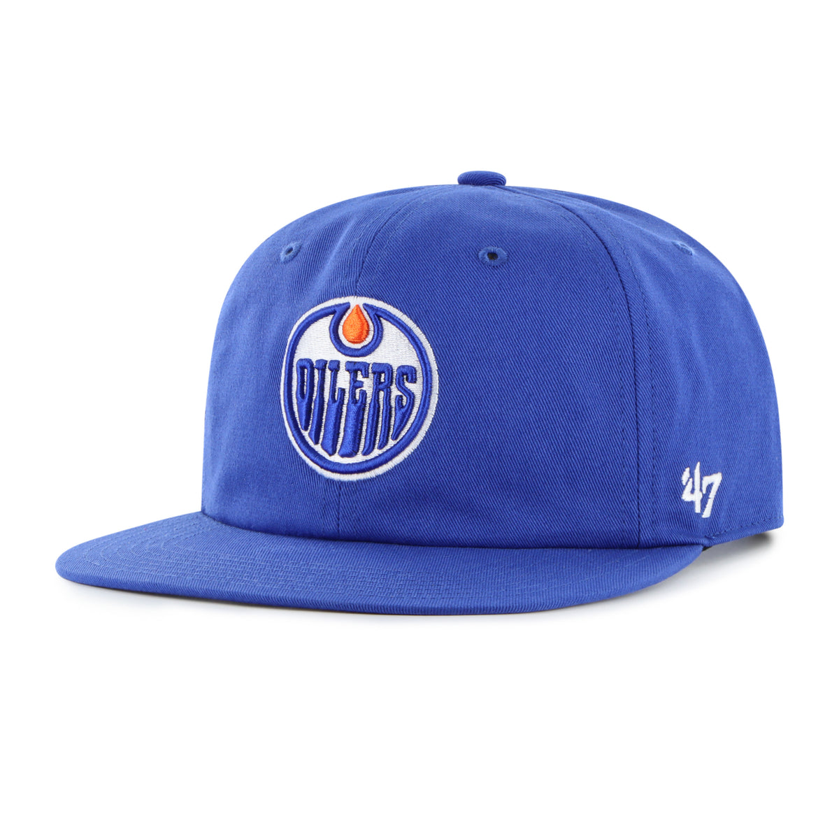 Edmonton Oilers NHL 47 Brand Men's Royal Captain Relaxed Fit Snapback