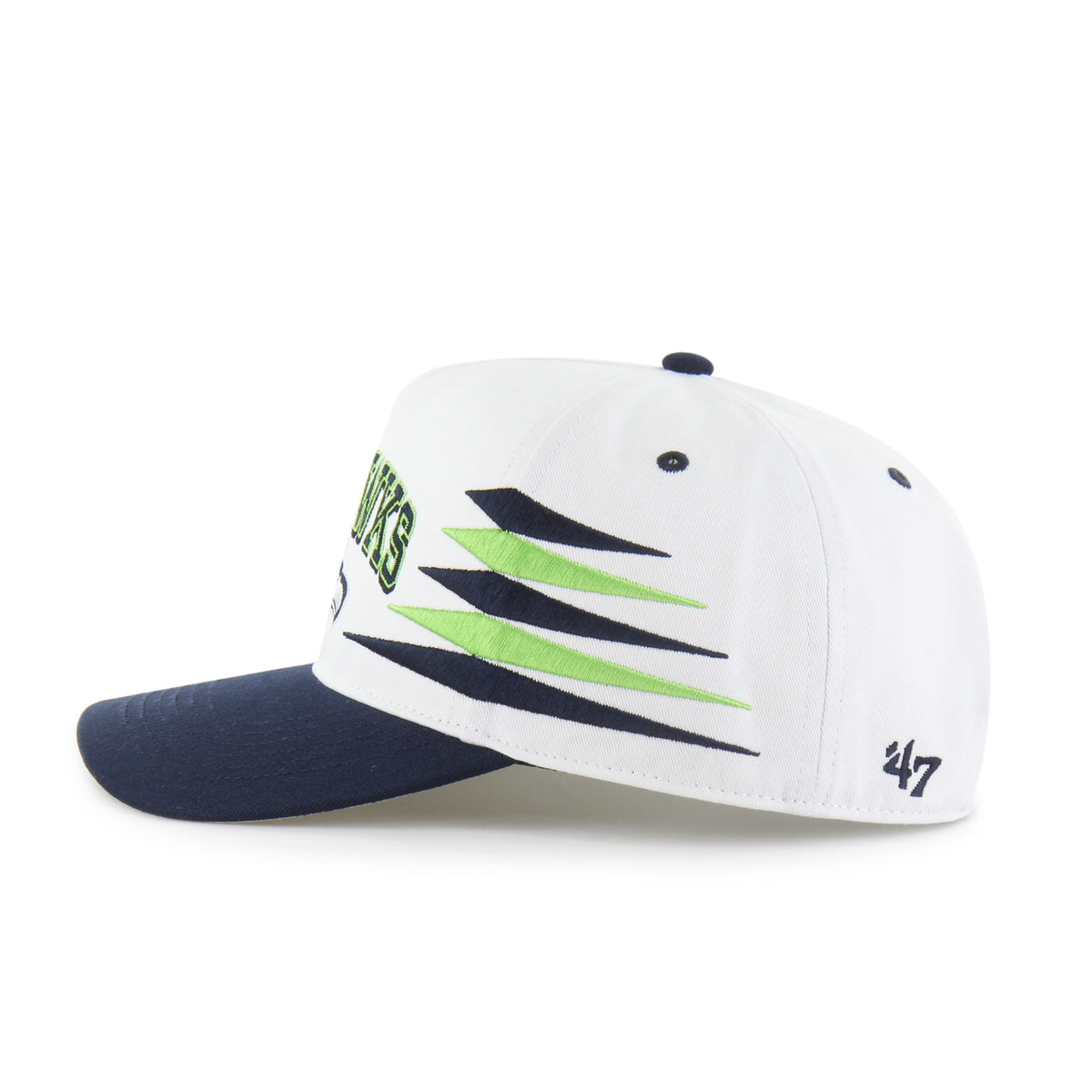 Seattle Seahawks NFL 47 Brand Men's White Diamond Hitch Snapback Hat