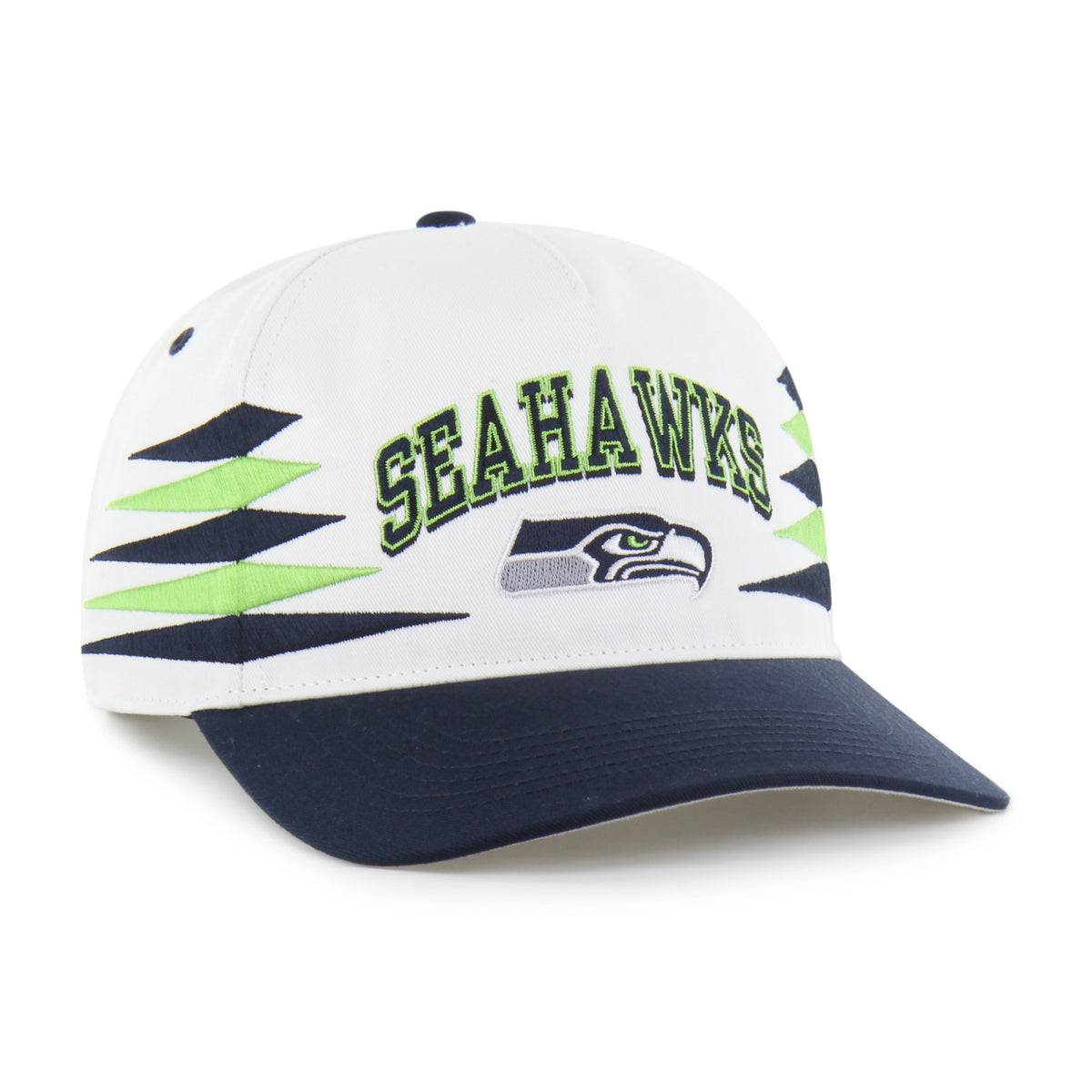 Seattle Seahawks NFL 47 Brand Men's White Diamond Hitch Snapback Hat