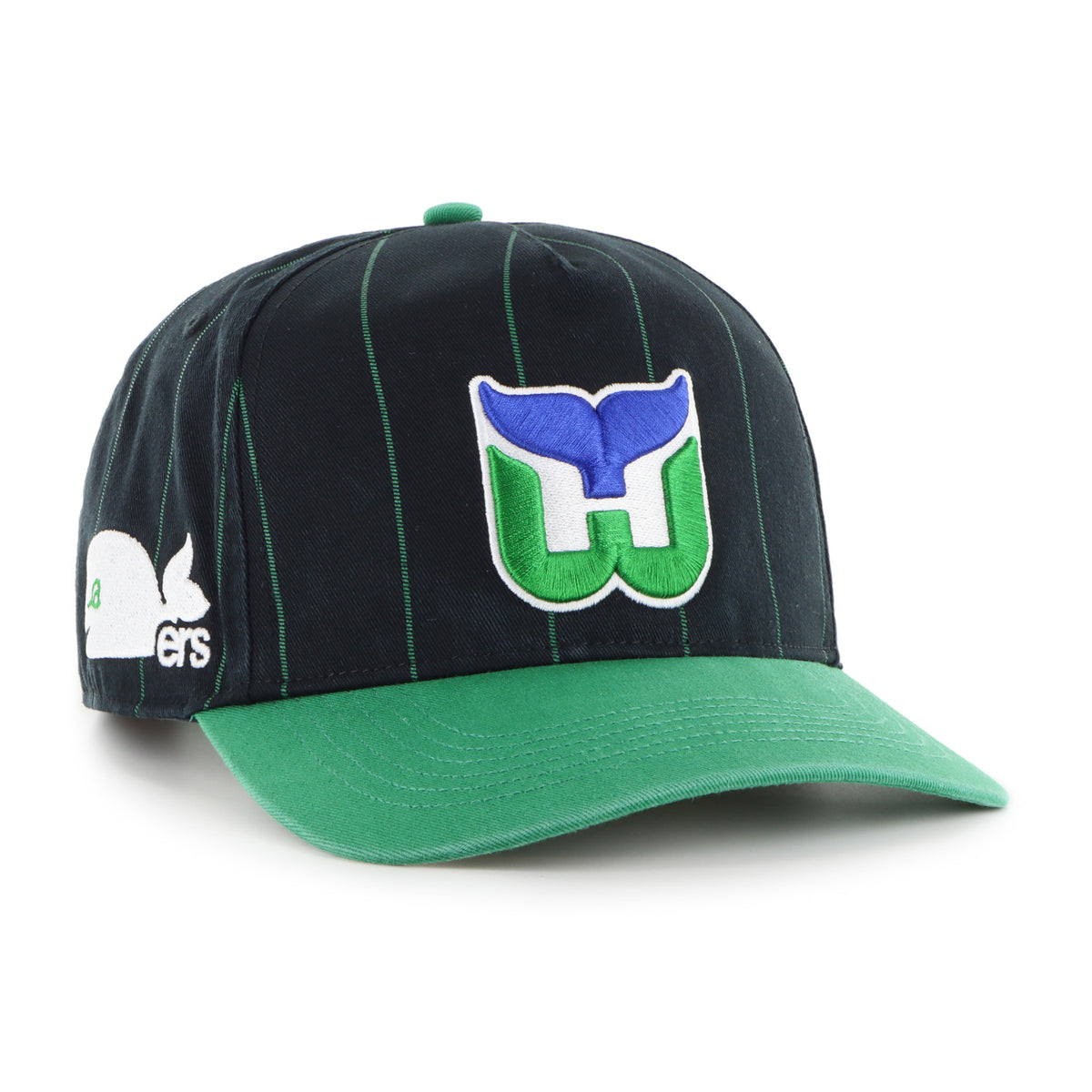 Hartford Whalers NHL 47 Brand Men's Navy Pinstripe Hitch Adjustable Hat
