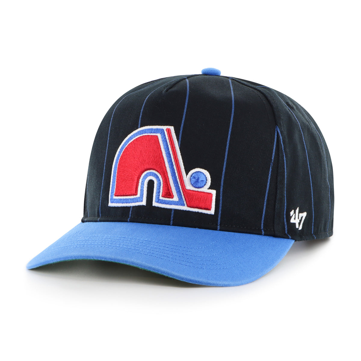 Quebec Nordiques NHL 47 Brand Men's Navy Pinstripe Hitch Adjustable Hat