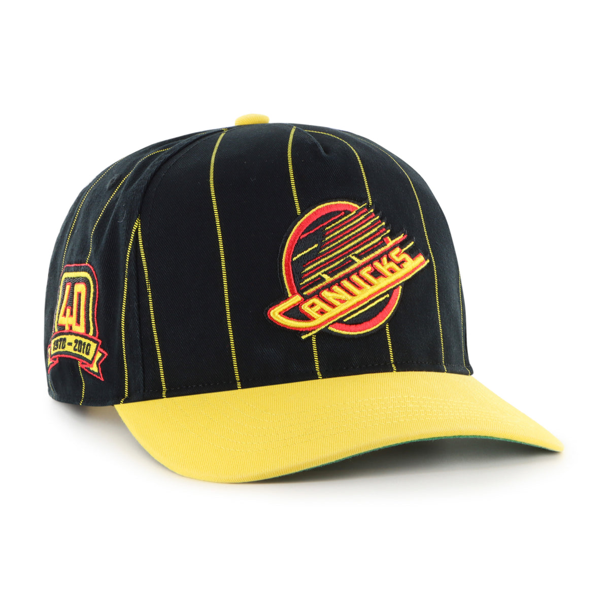 Vancouver Canucks NHL 47 Brand Men's Black Pinstripe Hitch Adjustable Hat