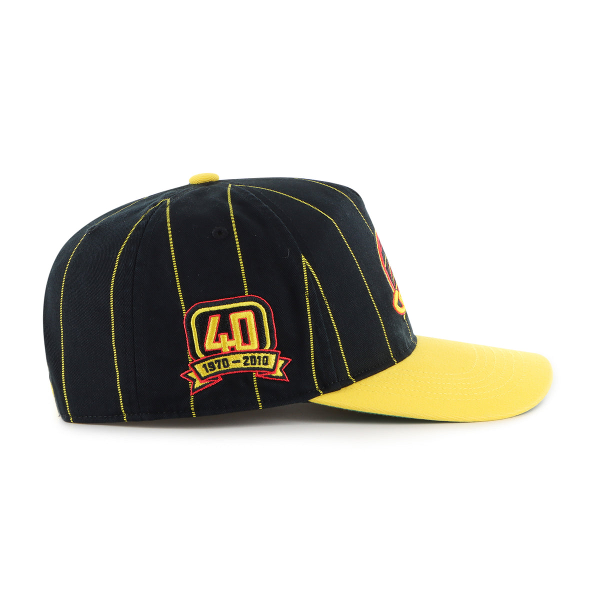 Vancouver Canucks NHL 47 Brand Men's Black Pinstripe Hitch Adjustable Hat