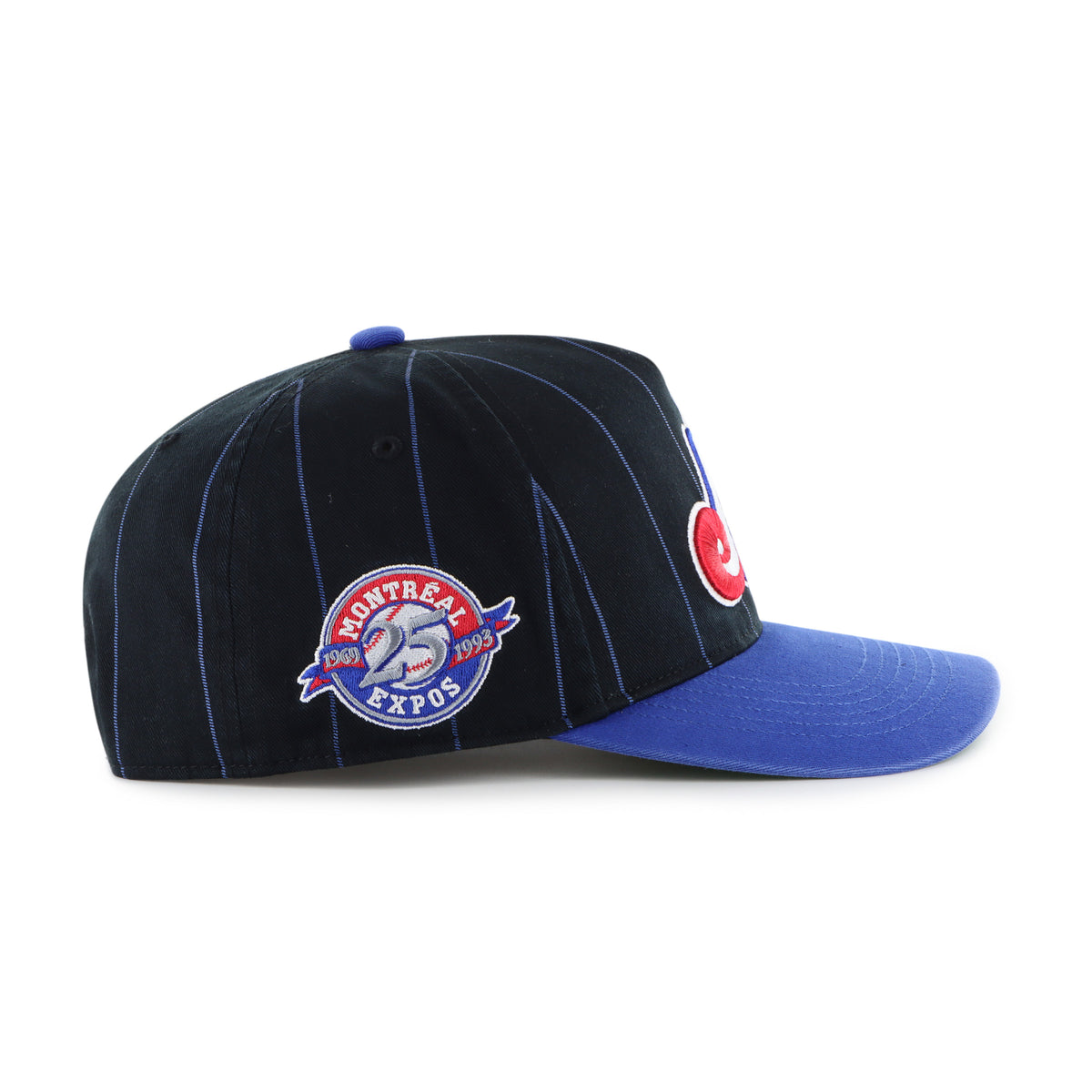 Montreal Expos MLB 47 Brand Men's Navy / Royal Pinstripe Hitch Adjustable Hat