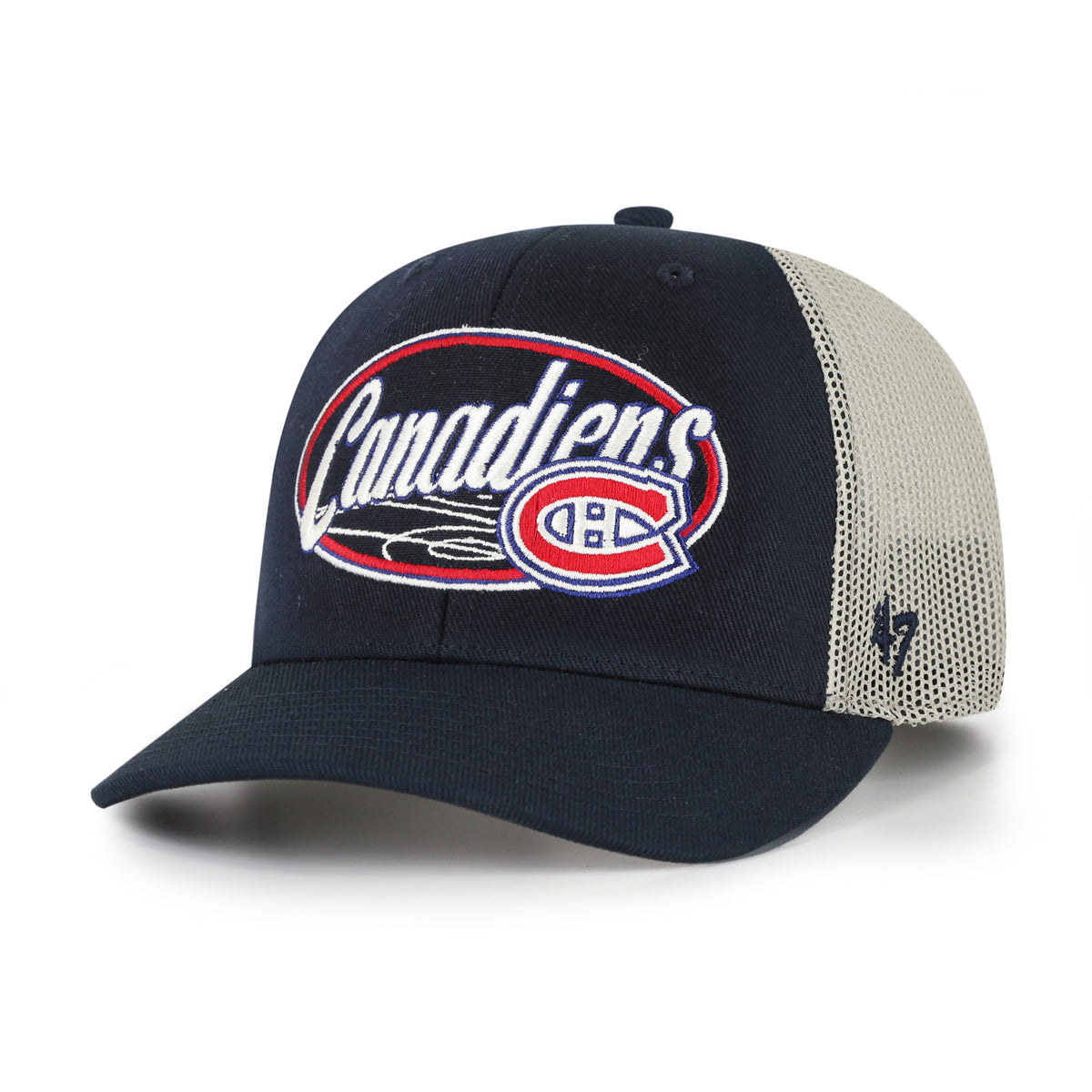 Montreal Canadiens NHL 47 Brand Men's Navy Enfield Trucker Snapback