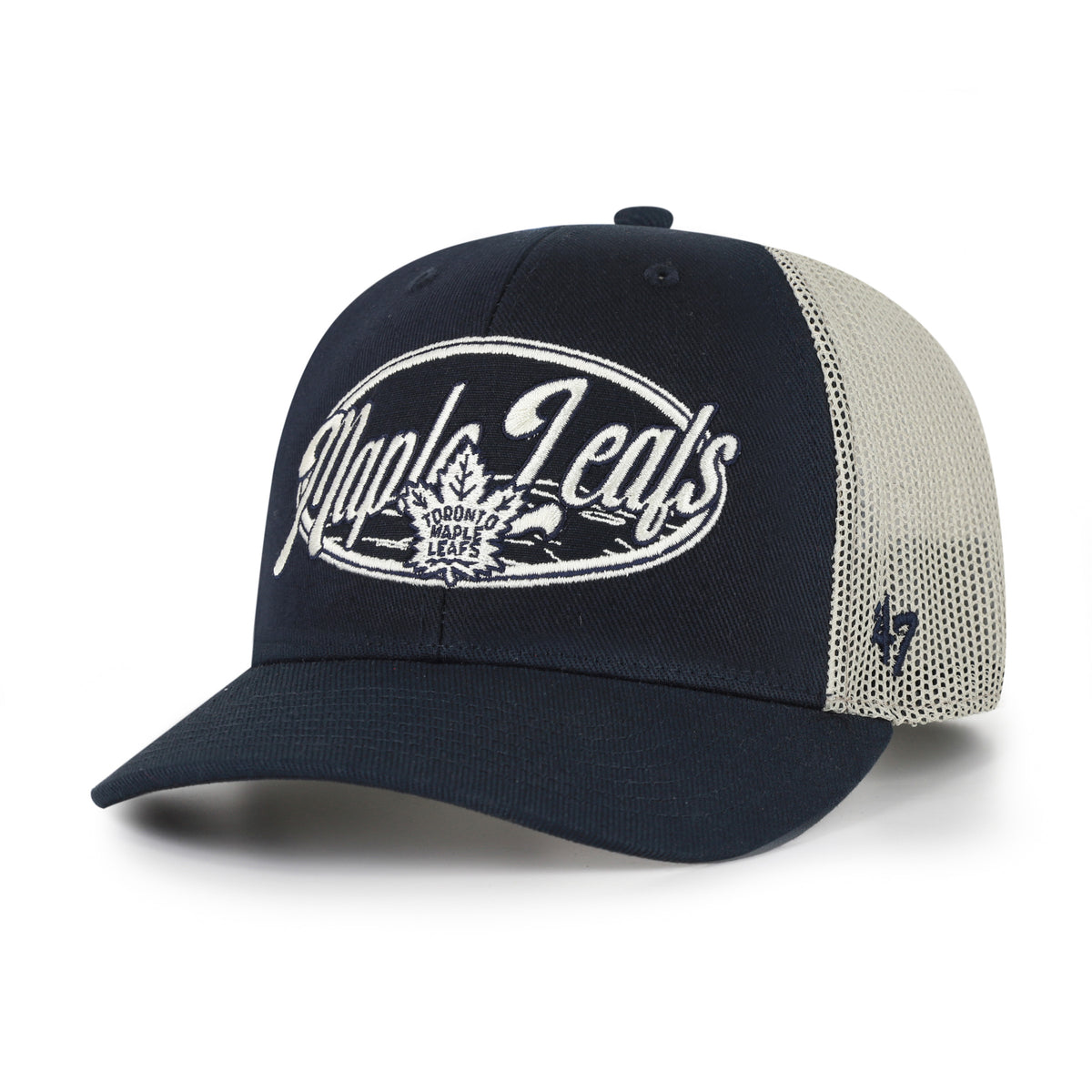 Toronto Maple Leafs NHL 47 Brand Men's Navy Enfield Trucker Snapback