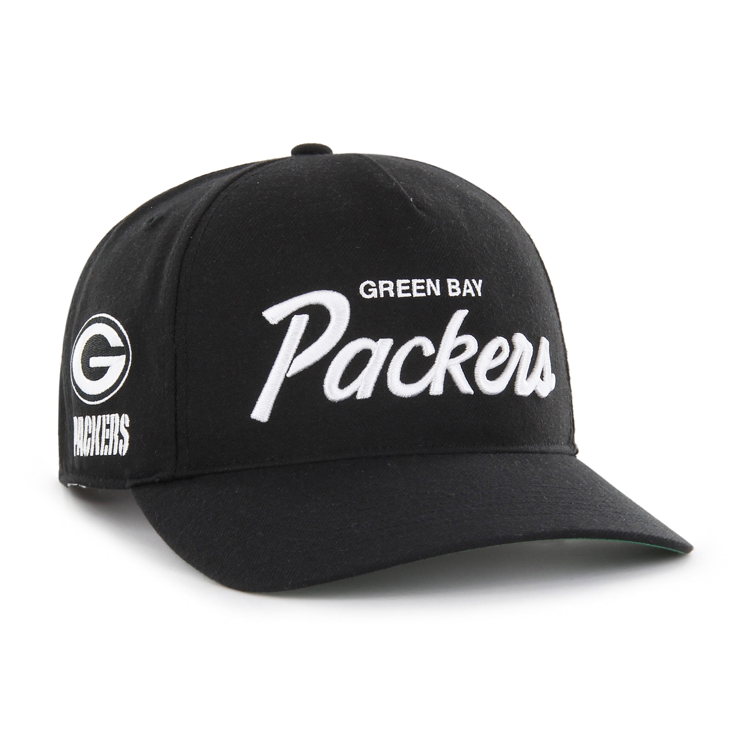 Green Bay Packers NFL 47 Brand Men's Black Attitude Hitch Adjustable Hat