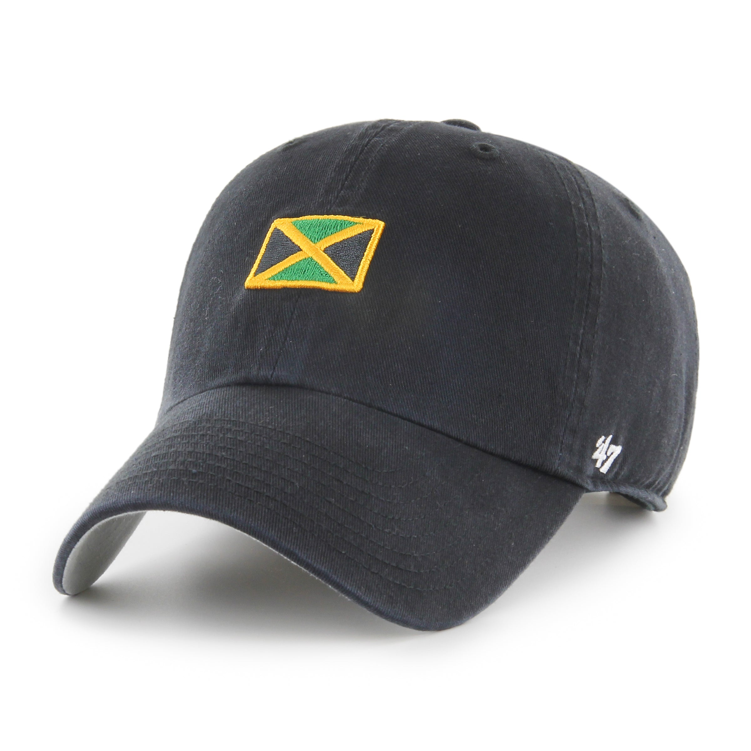 Casquette ajustable noire pour homme de marque Jamaica 47 Clean Up Places Abate