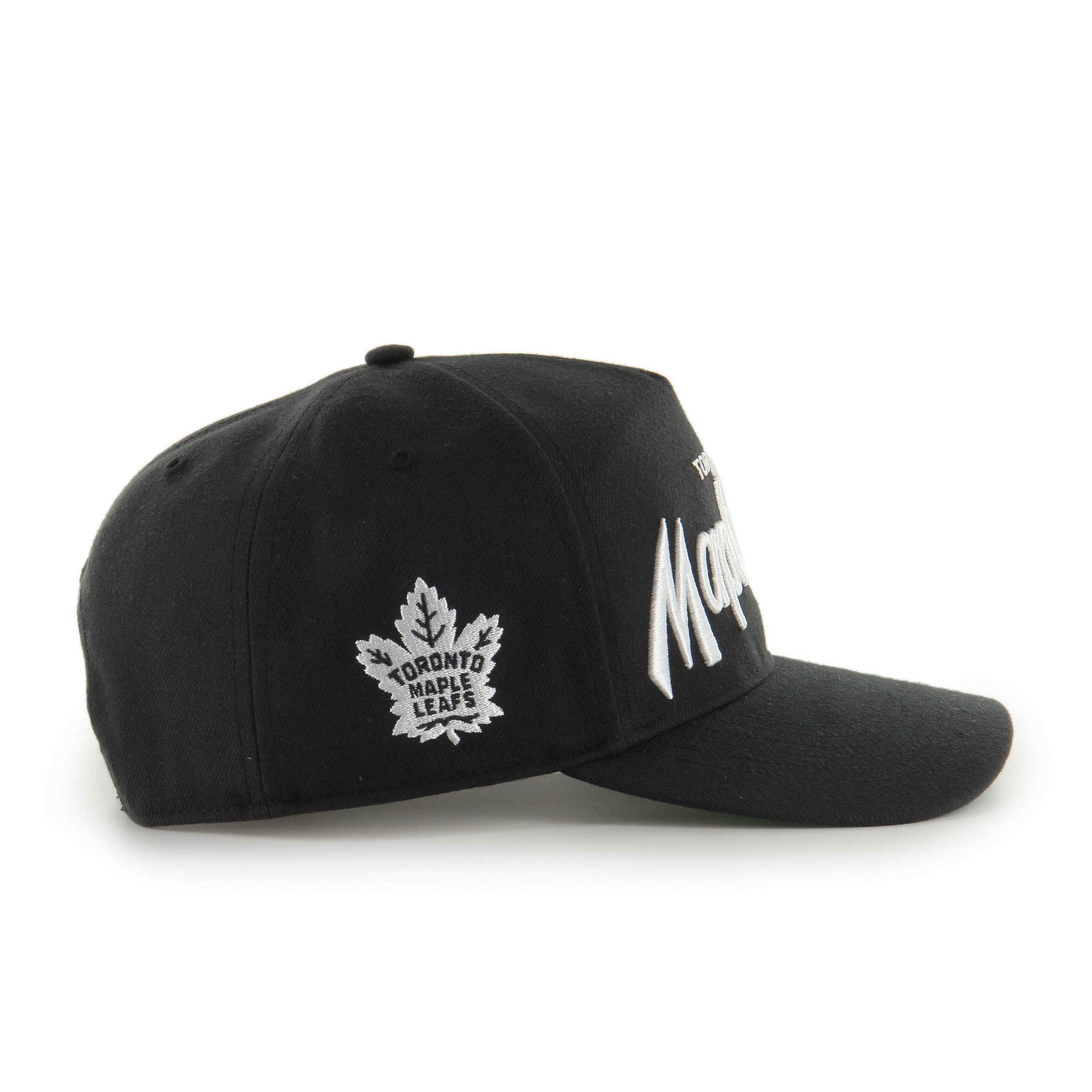 Toronto Maple Leafs NHL 47 Brand Men's Black Attitude Hitch Adjustable Hat