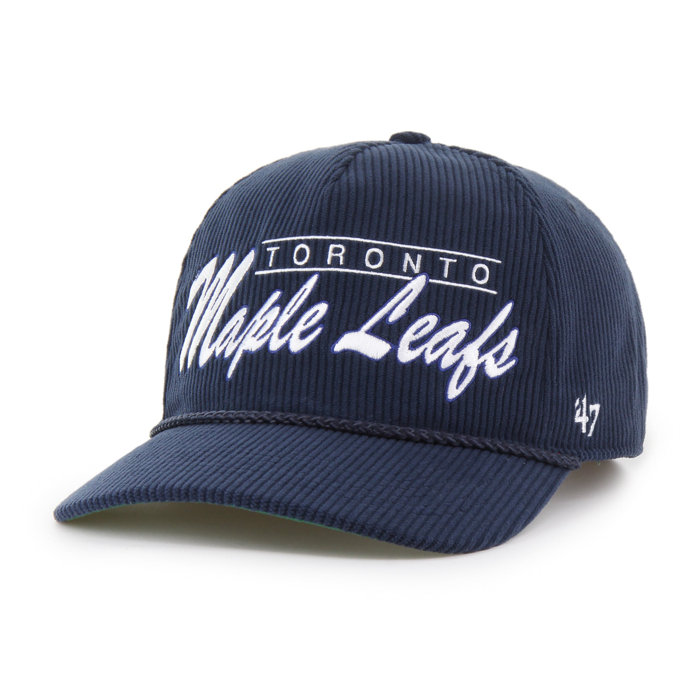 Toronto Maple Leafs NHL 47 Brand Men's Navy Double Header Thick Cord Hitch Adjustable Hat