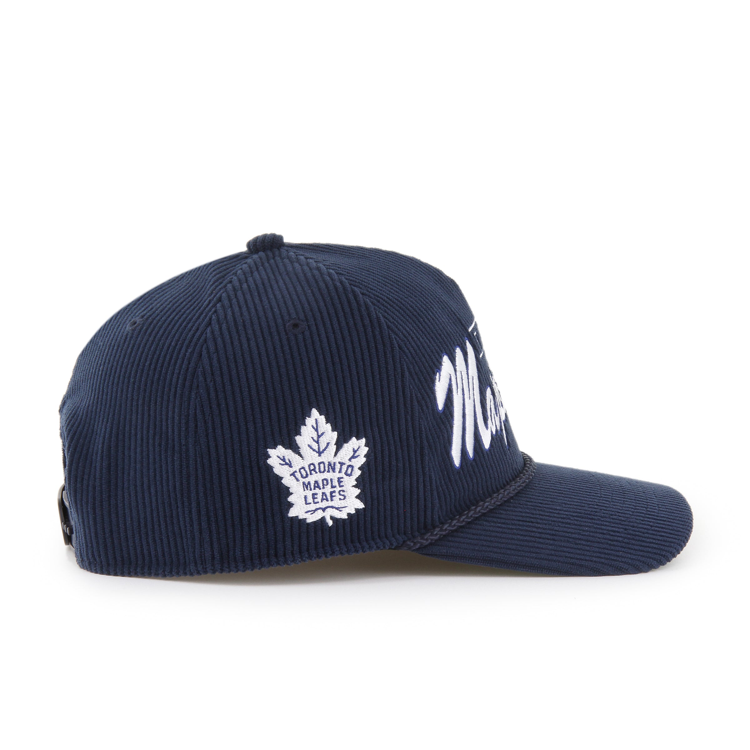 Toronto Maple Leafs NHL 47 Brand Men's Navy Double Header Thick Cord Hitch Adjustable Hat