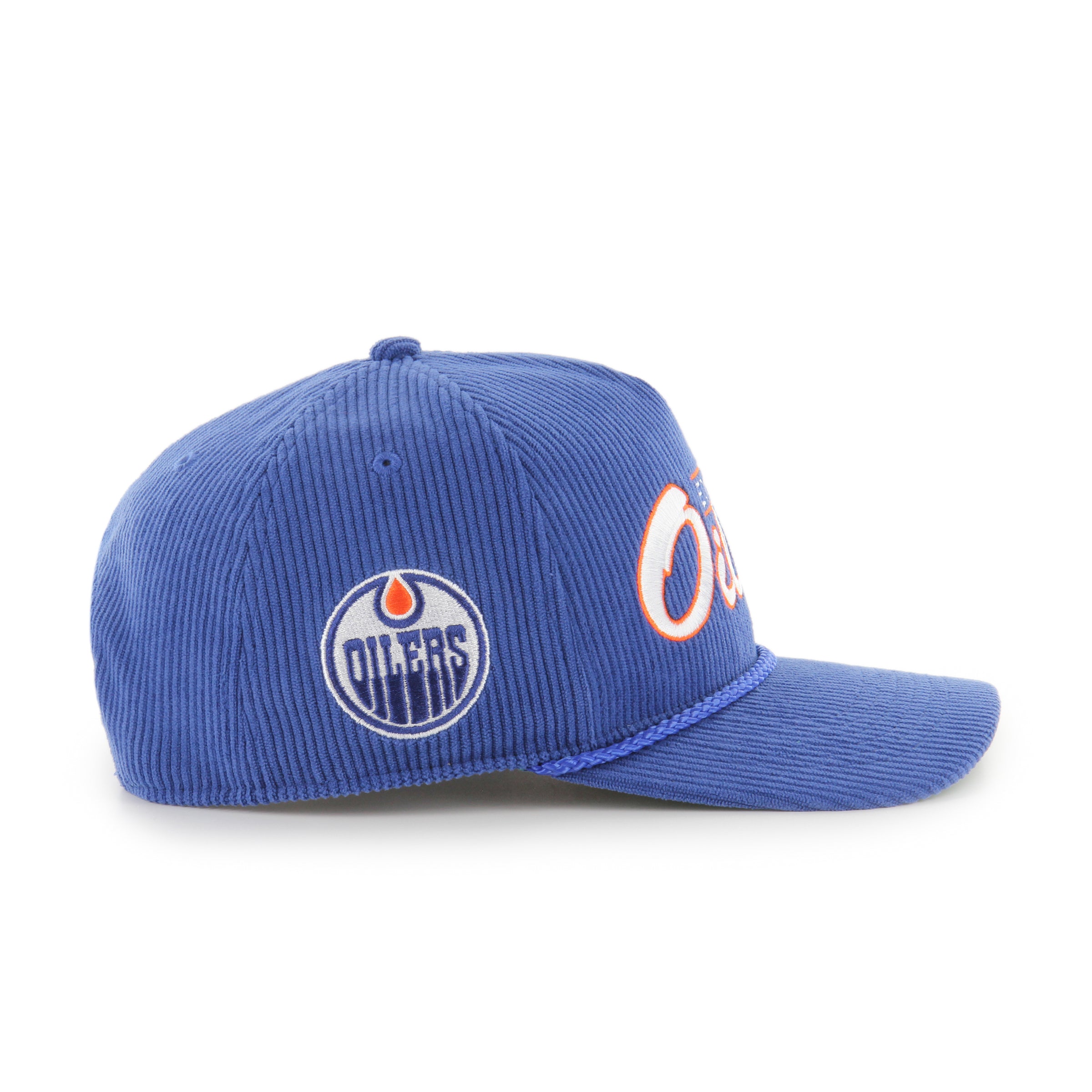 Casquette ajustable à cordon épais pour homme Royal Double Header des Oilers d'Edmonton NHL 47 Brand