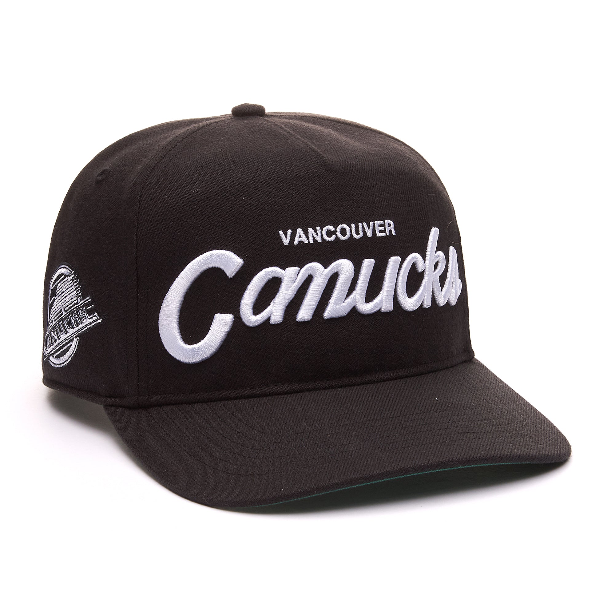 Vancouver Canucks NHL 47 Brand Men's Black Attitude Alternate Logo Hitch Snapback Hat