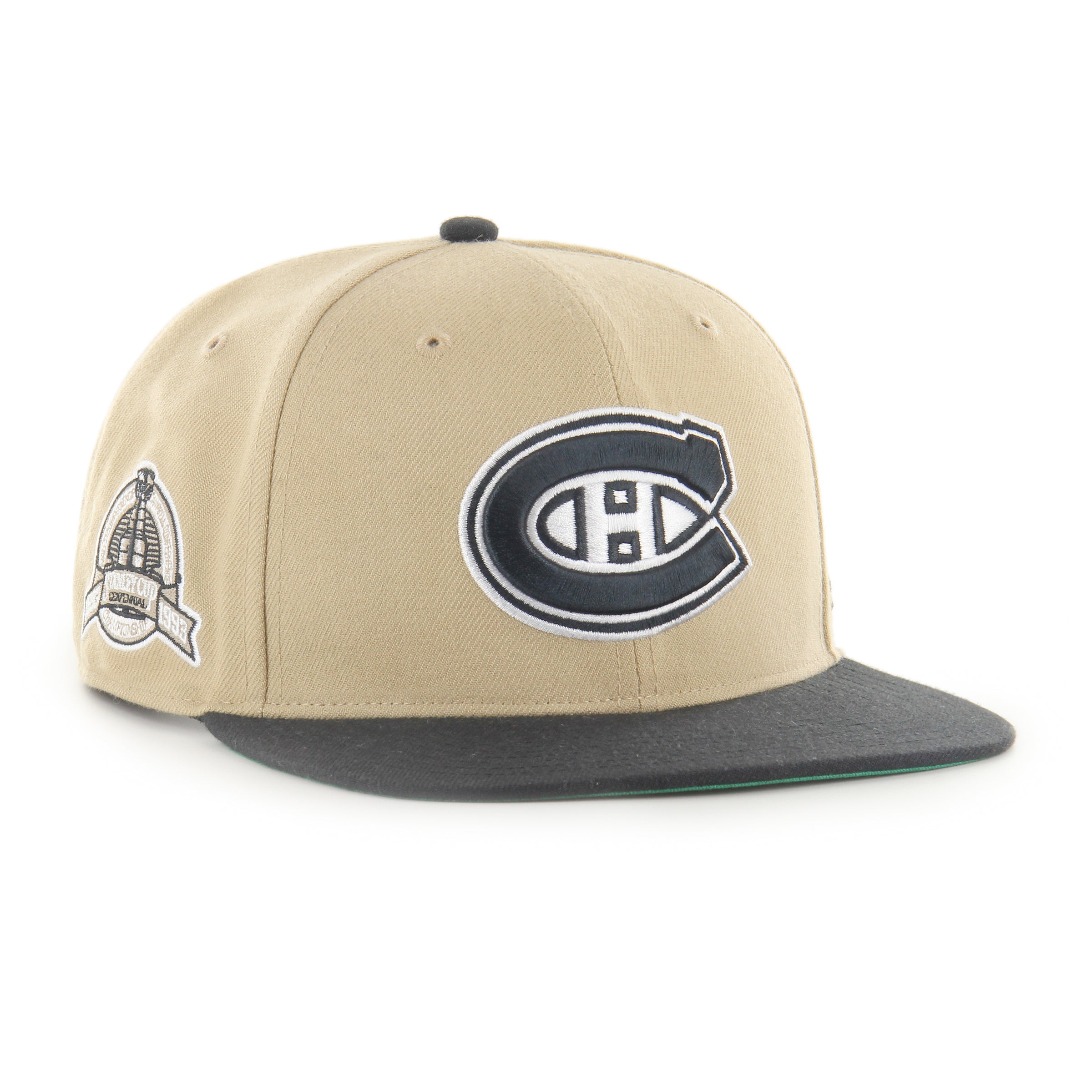 Casquette snapback capitaine NHL 47 Brand pour homme des Canadiens de Montréal, sable noir