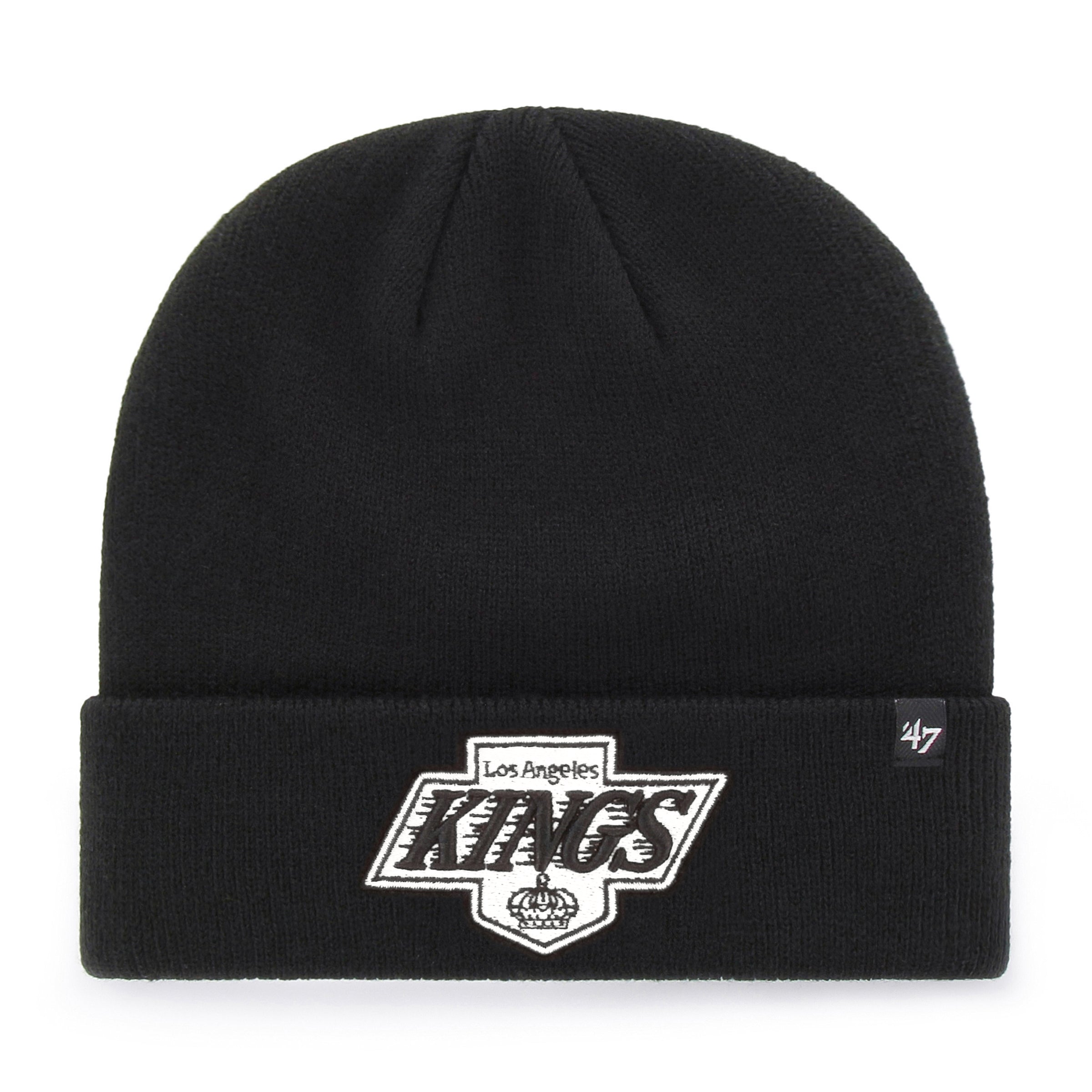 Bonnet en tricot à revers surélevé noir Attitude pour homme de la marque NHL 47 des Kings de Los Angeles