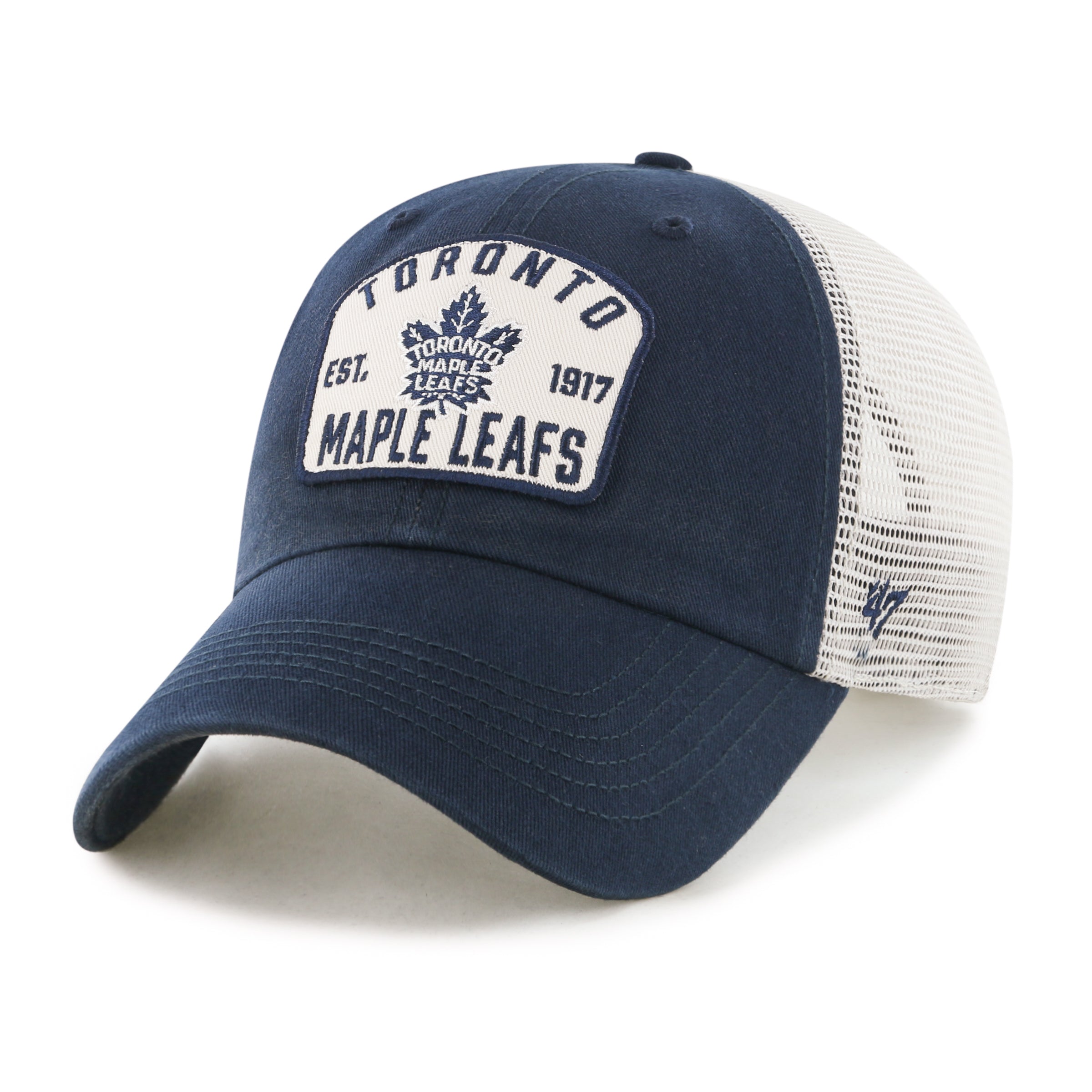 Toronto Maple Leafs NHL 47 Brand Men's Navy Mccall Clean Up Adjustable Hat