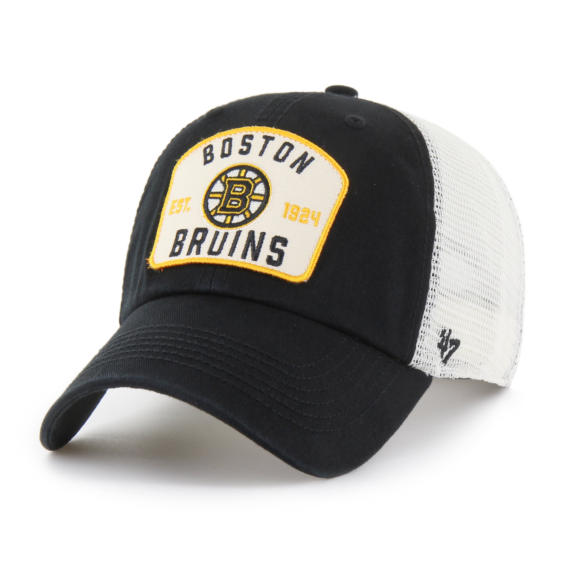 Boston Bruins NHL 47 Brand Men's Black Mccall Clean Up Adjustable Hat