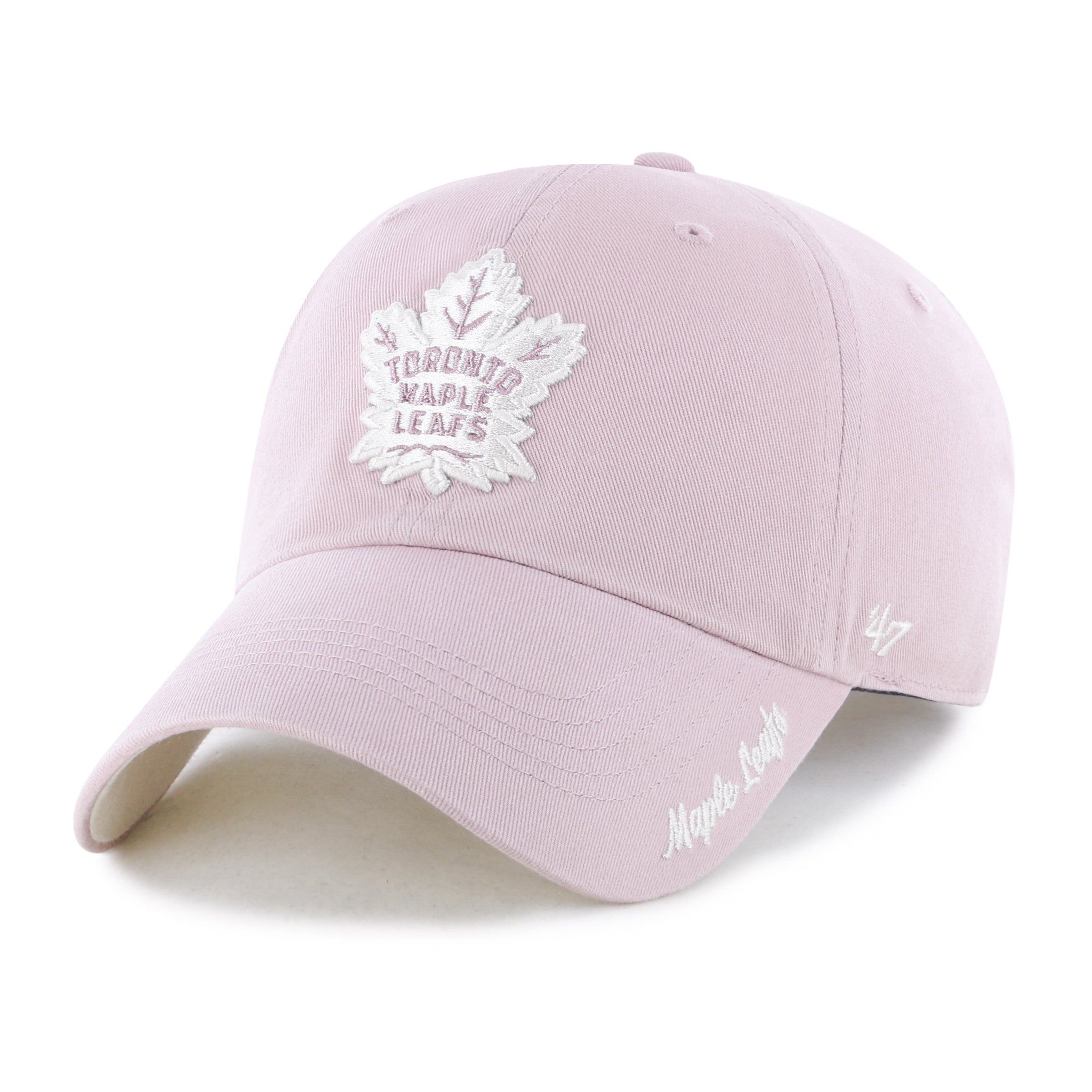 Toronto Maple Leafs NHL 47 Brand Women's Pink Ballpark Cheer Clean Up Adjustable Hat