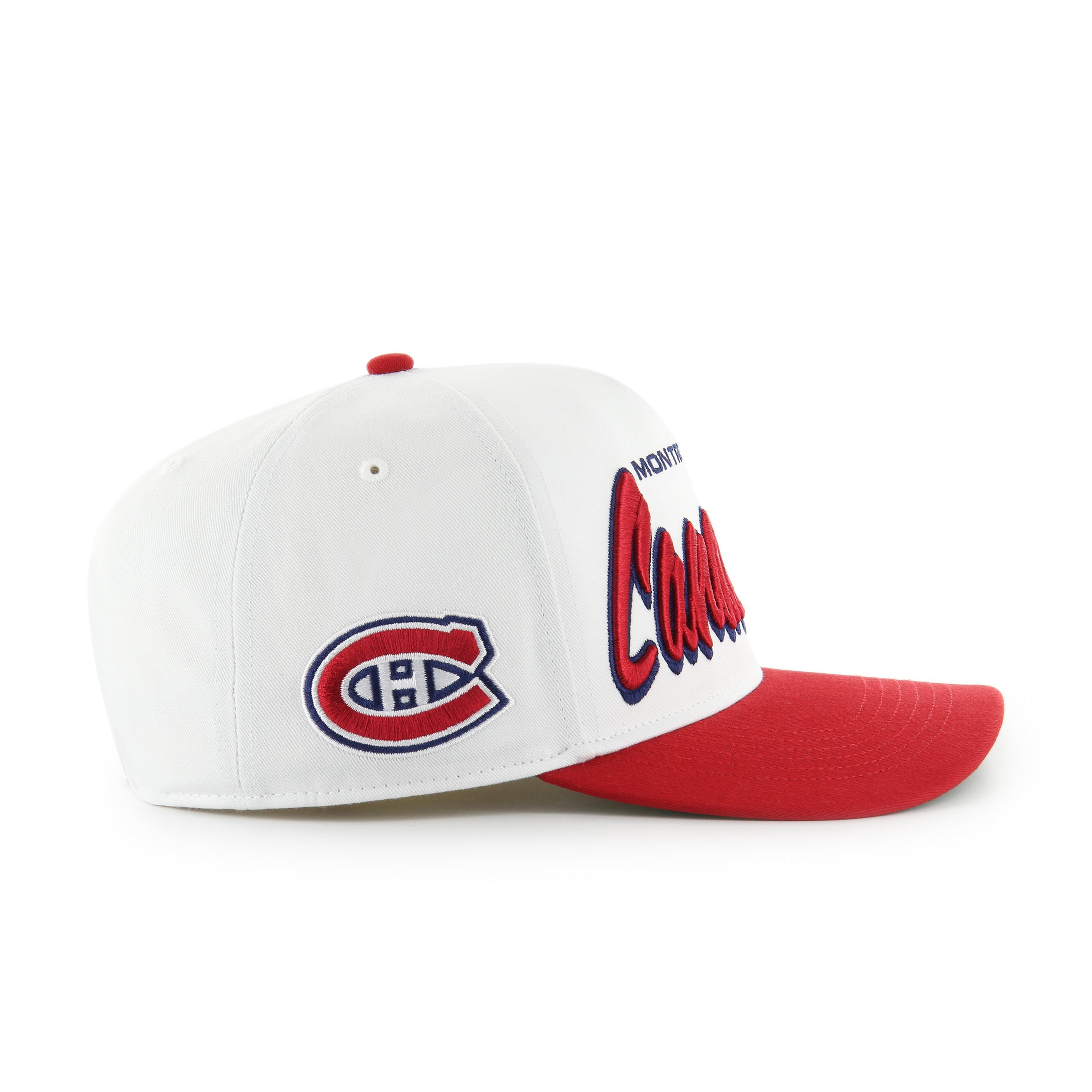 Montreal Canadiens NHL 47 Brand White Men's Drop Shadow Hitch Snapback Hat