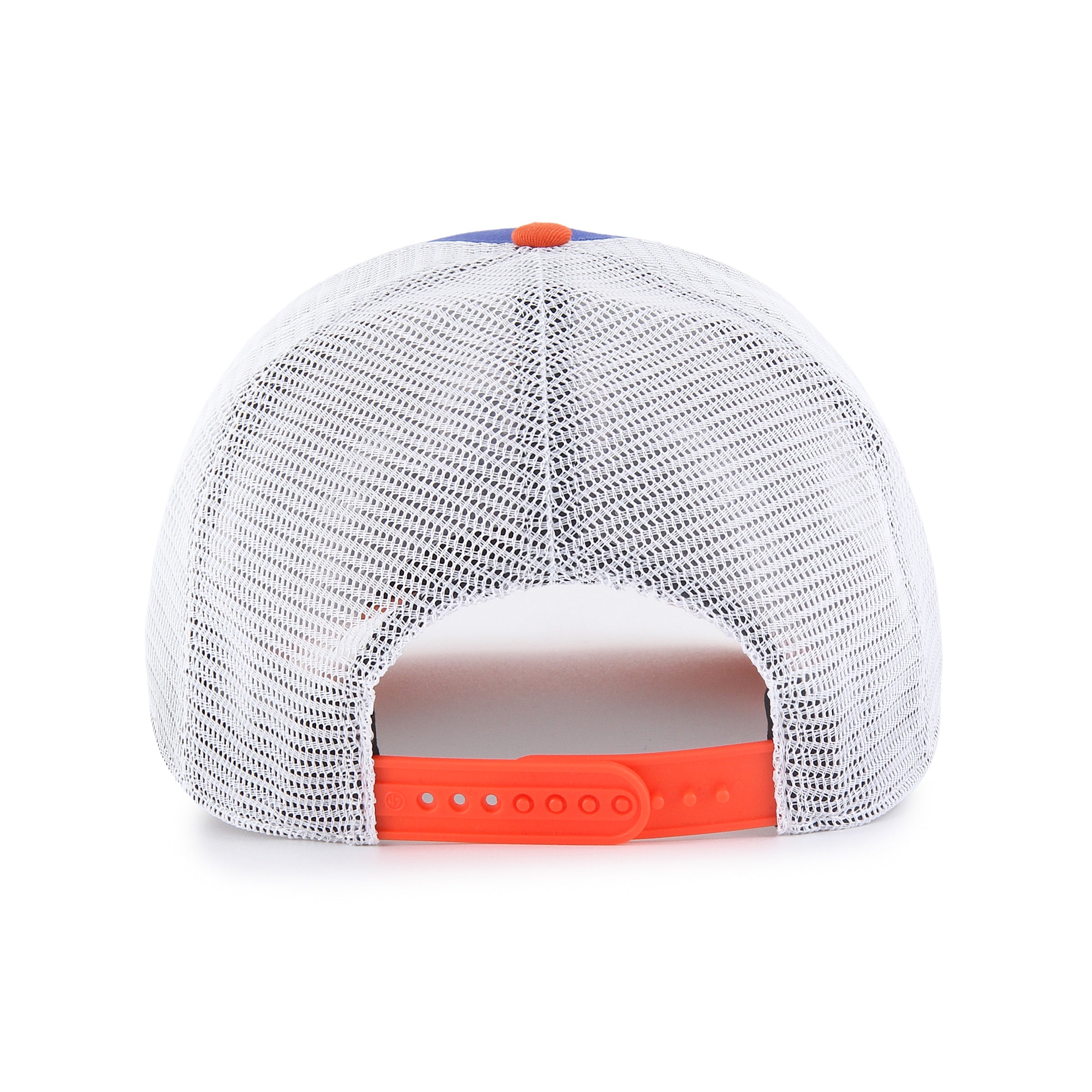 Casquette ajustable à rayures bleu royal/orange pour homme des Oilers d'Edmonton NHL 47 Brand