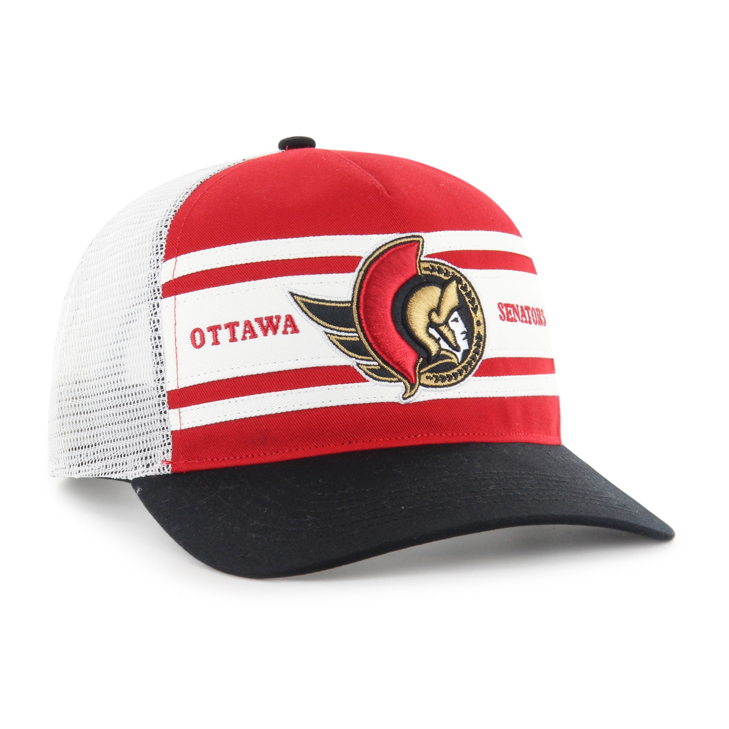 Ottawa Senators NHL 47 Brand Men's Red/Black Super Stripe Hitch Adjustable Hat