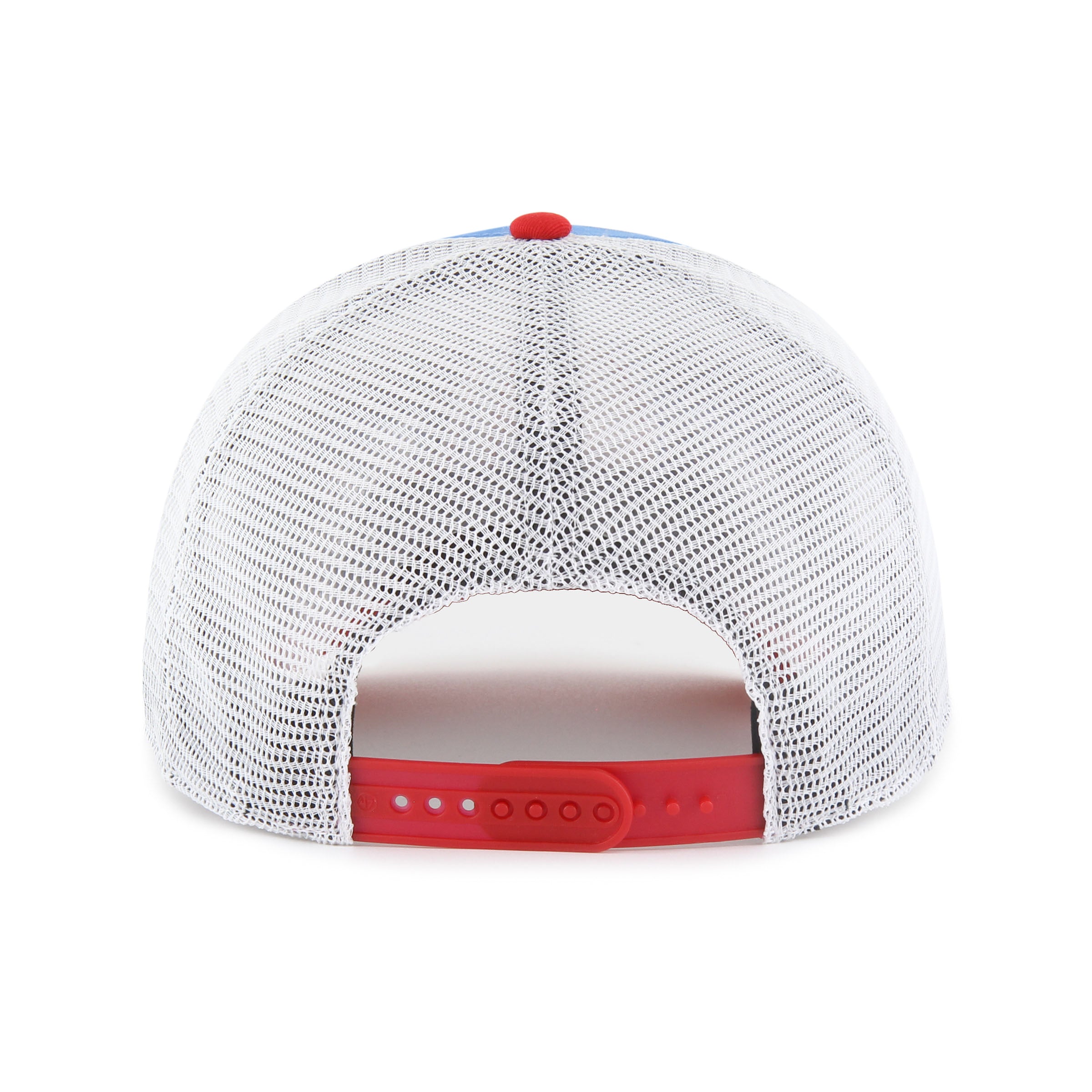 Casquette ajustable avec attelage à super rayures bleu clair/rouge de marque NHL 47 des Nordiques de Québec pour hommes