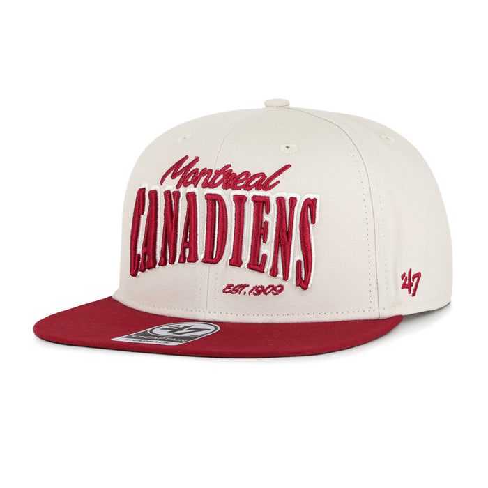Montreal Canadiens NHL 47 Brand Men's White Red Captain Chandler Snapback