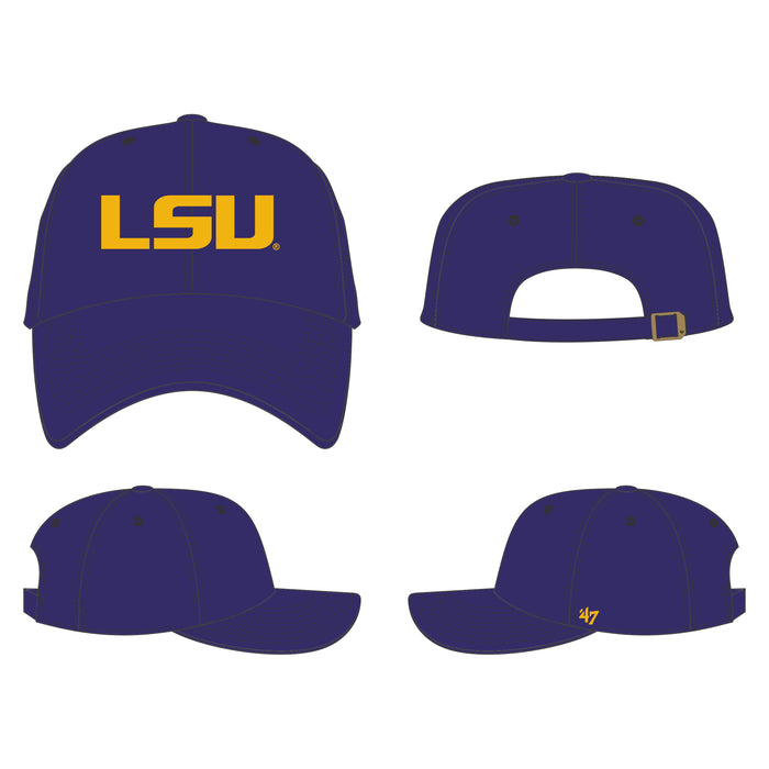Louisiana State Tigers NCAA 47 Brand Men's Purple Clean Up Adjustable Hat