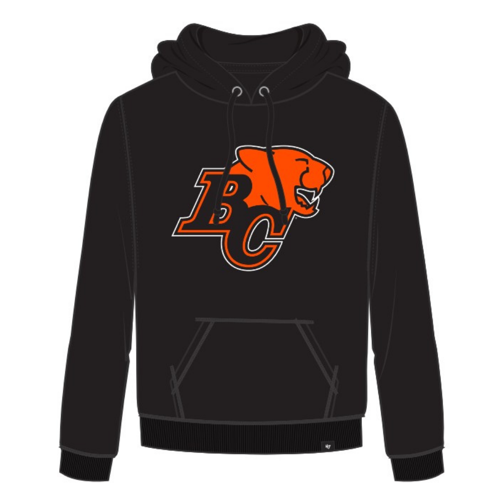 BC Lions CFL 47 Brand Men's Black Imprint Headline Pullover Hoodie