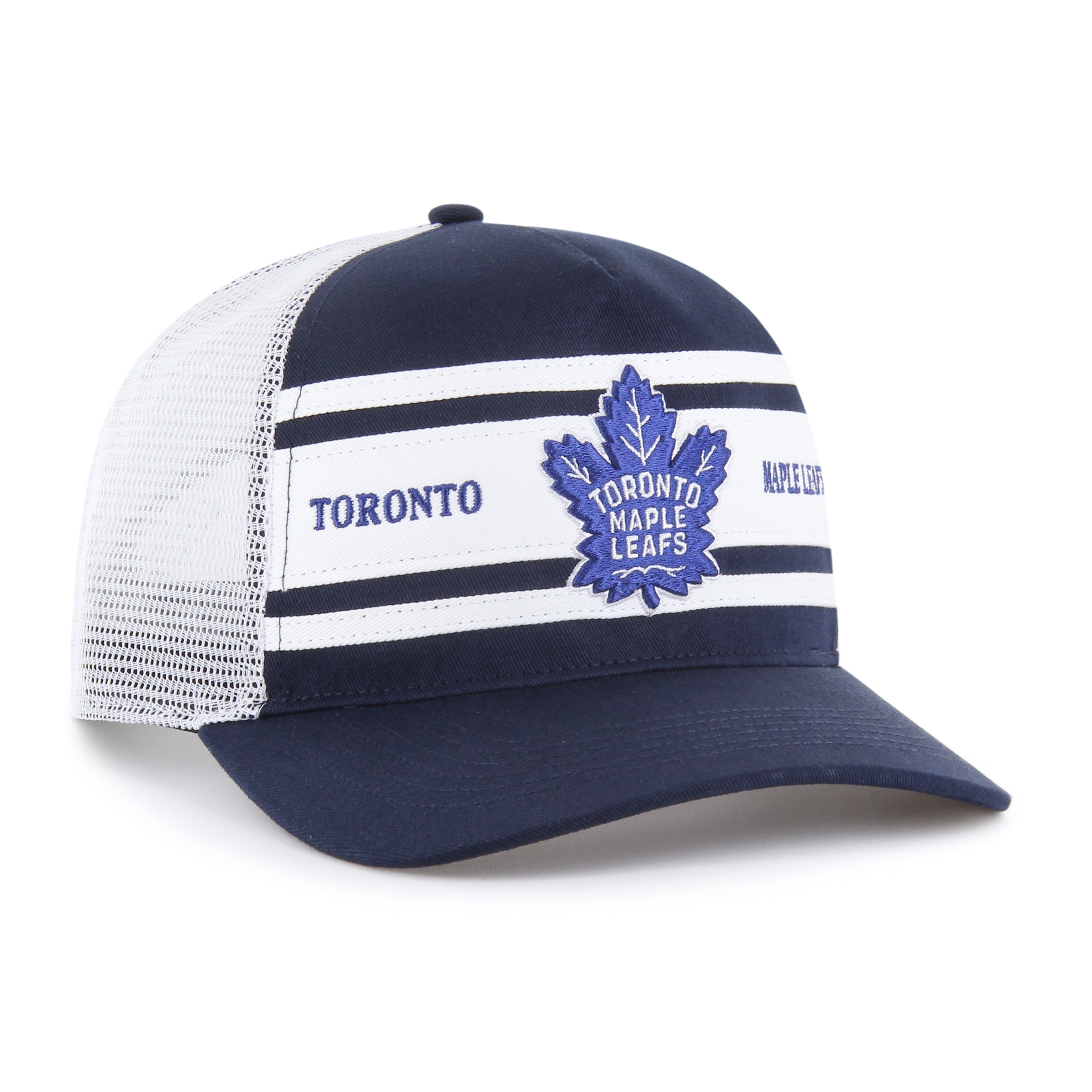 Casquette ajustable à rayures bleu marine/blanc 47 Brand des Maple Leafs de Toronto LNH pour hommes