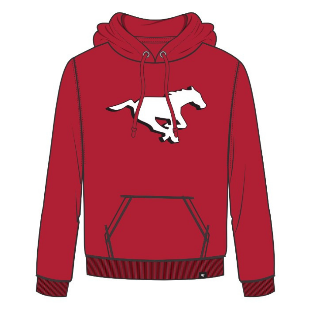 Calgary Stampeders CFL 47 Brand Men's Red Imprint Headline Pullover Hoodie