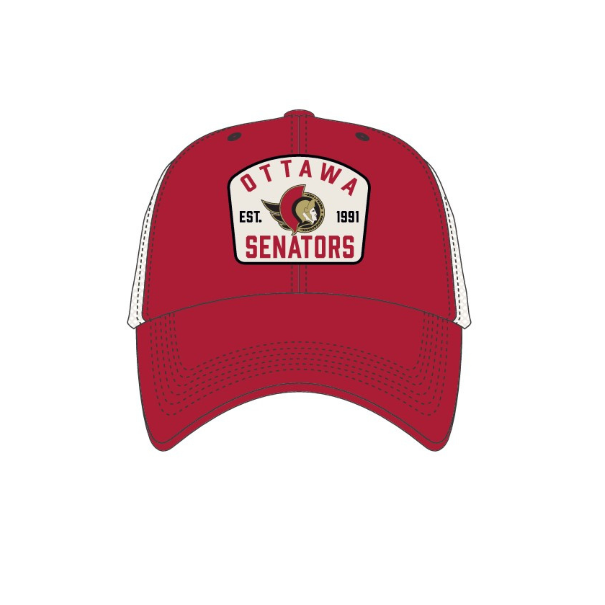 Ottawa Senators NHL 47 Brand Men's Red Mccall Clean Up Adjustable Hat