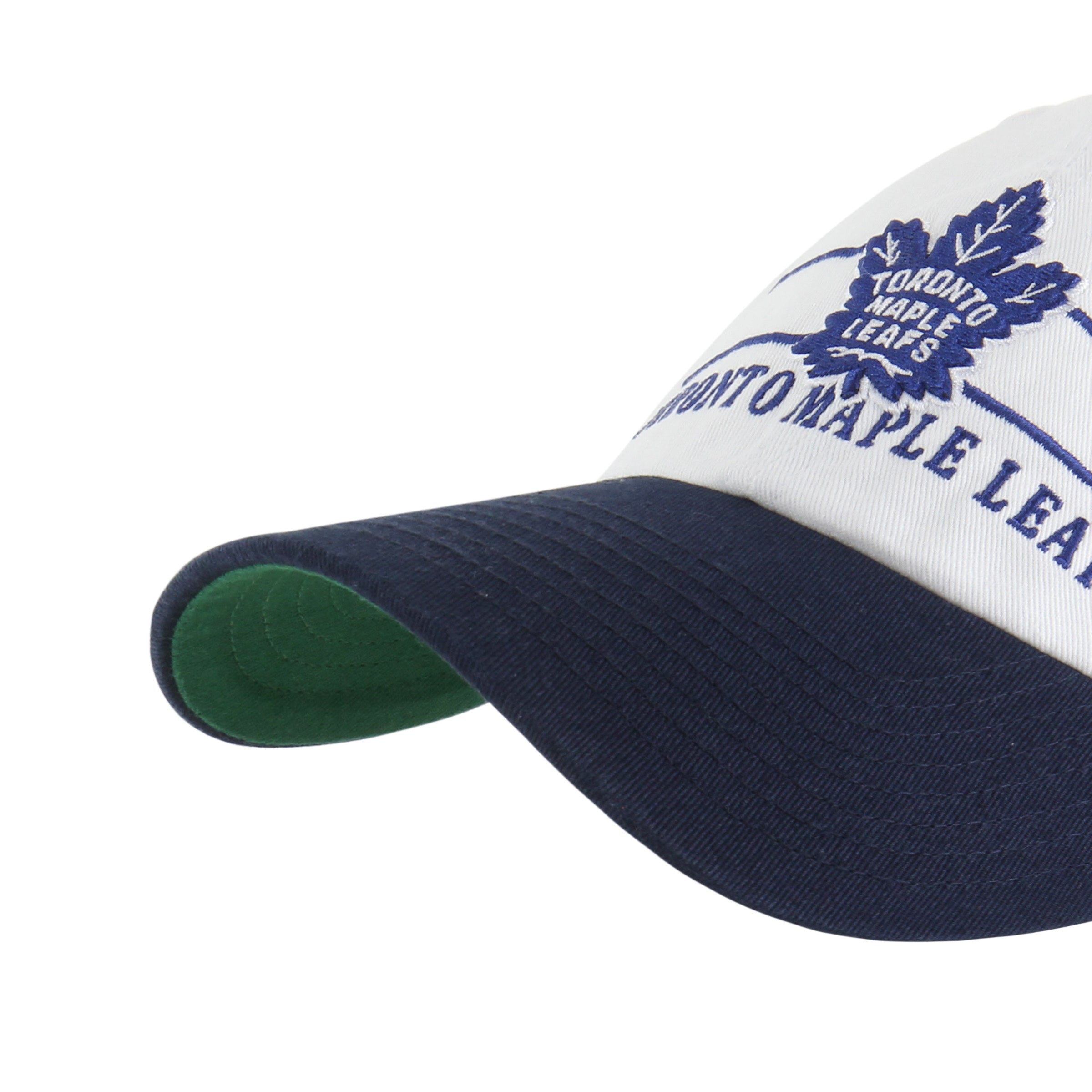 Toronto Maple Leafs NHL 47 Brand Men's White Double Header Clean Up Adjustable Hat