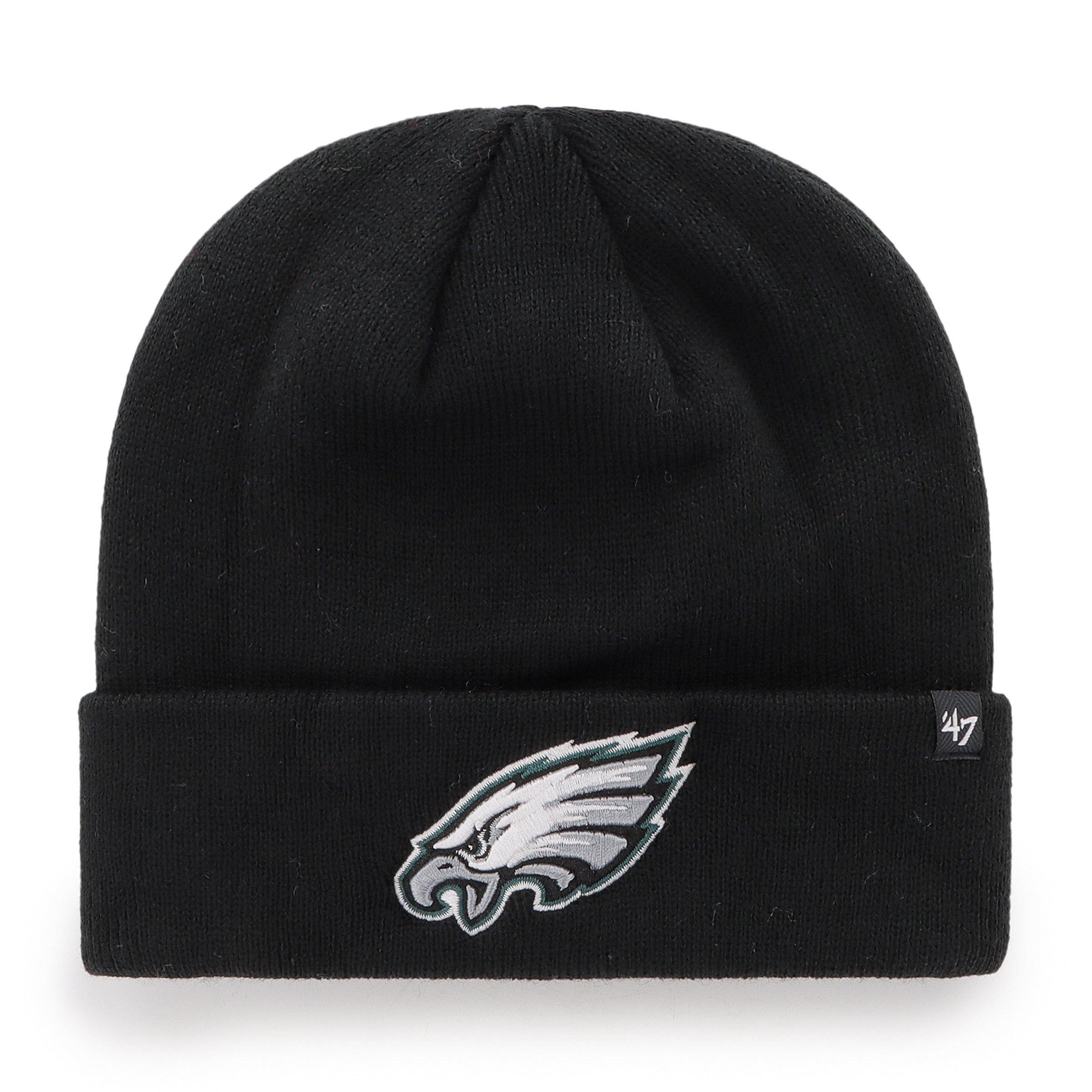 Philadelphia Eagles NFL 47 Brand Men's Black Raised Cuff Knit Hat