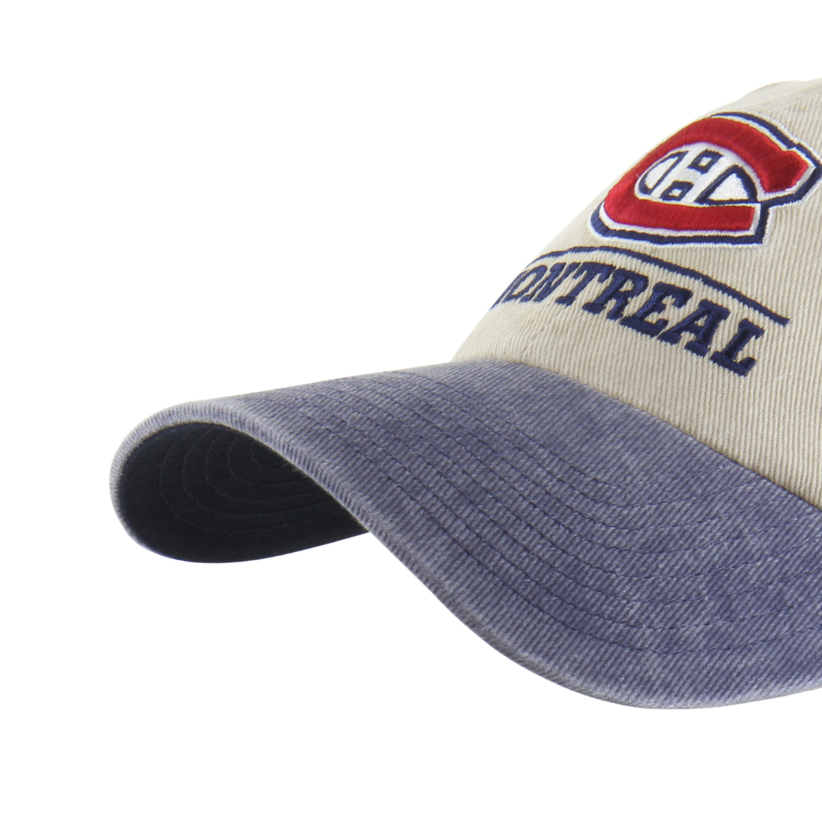 Montreal Canadiens NHL 47 Brand Men's Beige Logo Line Two Tone Clean Up Adjustable Hat