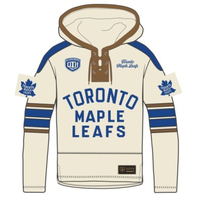 Toronto Maple Leafs NHL 47 Brand Men's Beige Heritage Heavyweight Lacer Hoodie