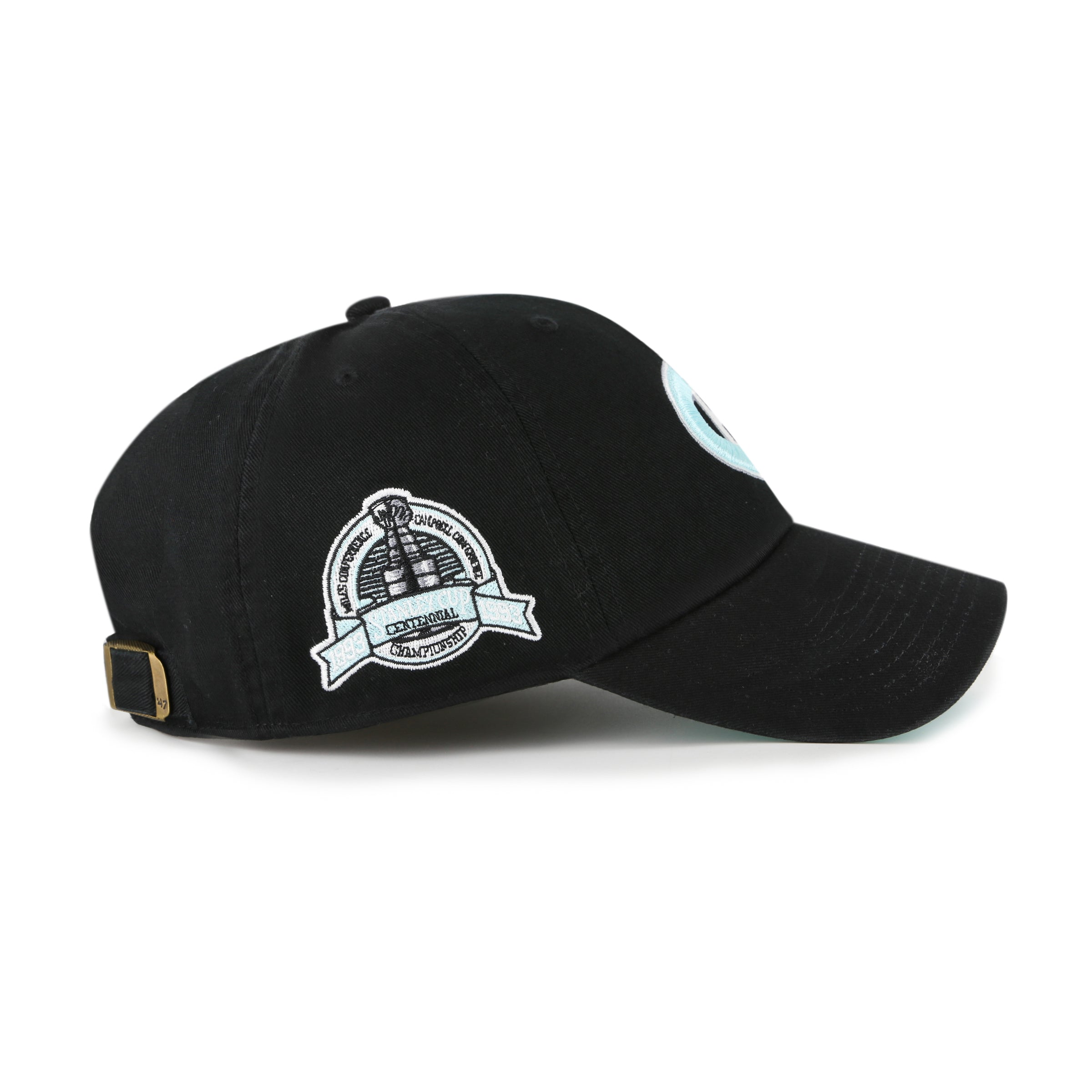 Montreal Canadiens NHL 47 Brand Men's Black Mint Double Under Clean Up Adjustable Hat
