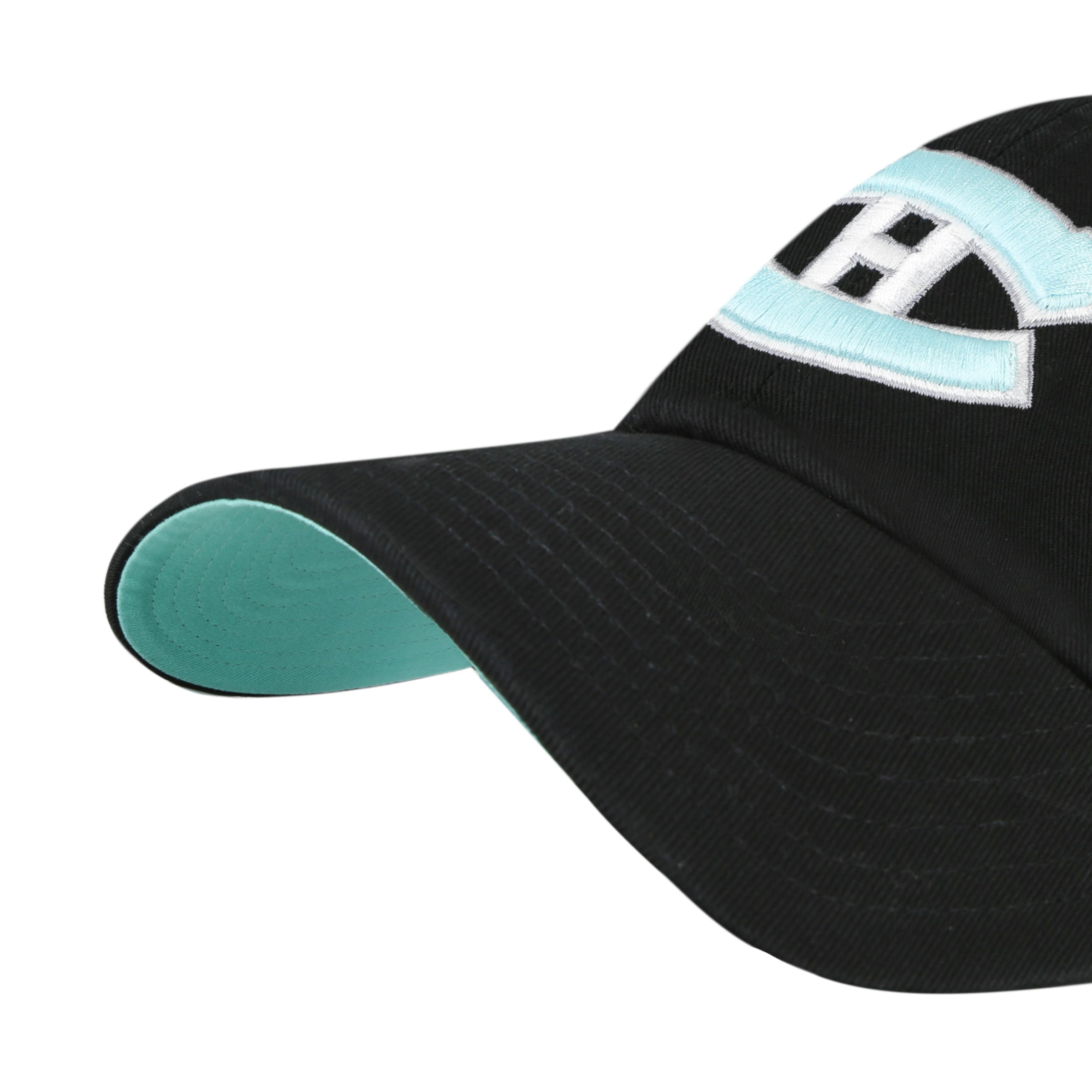 Montreal Canadiens NHL 47 Brand Men's Black Mint Double Under Clean Up Adjustable Hat
